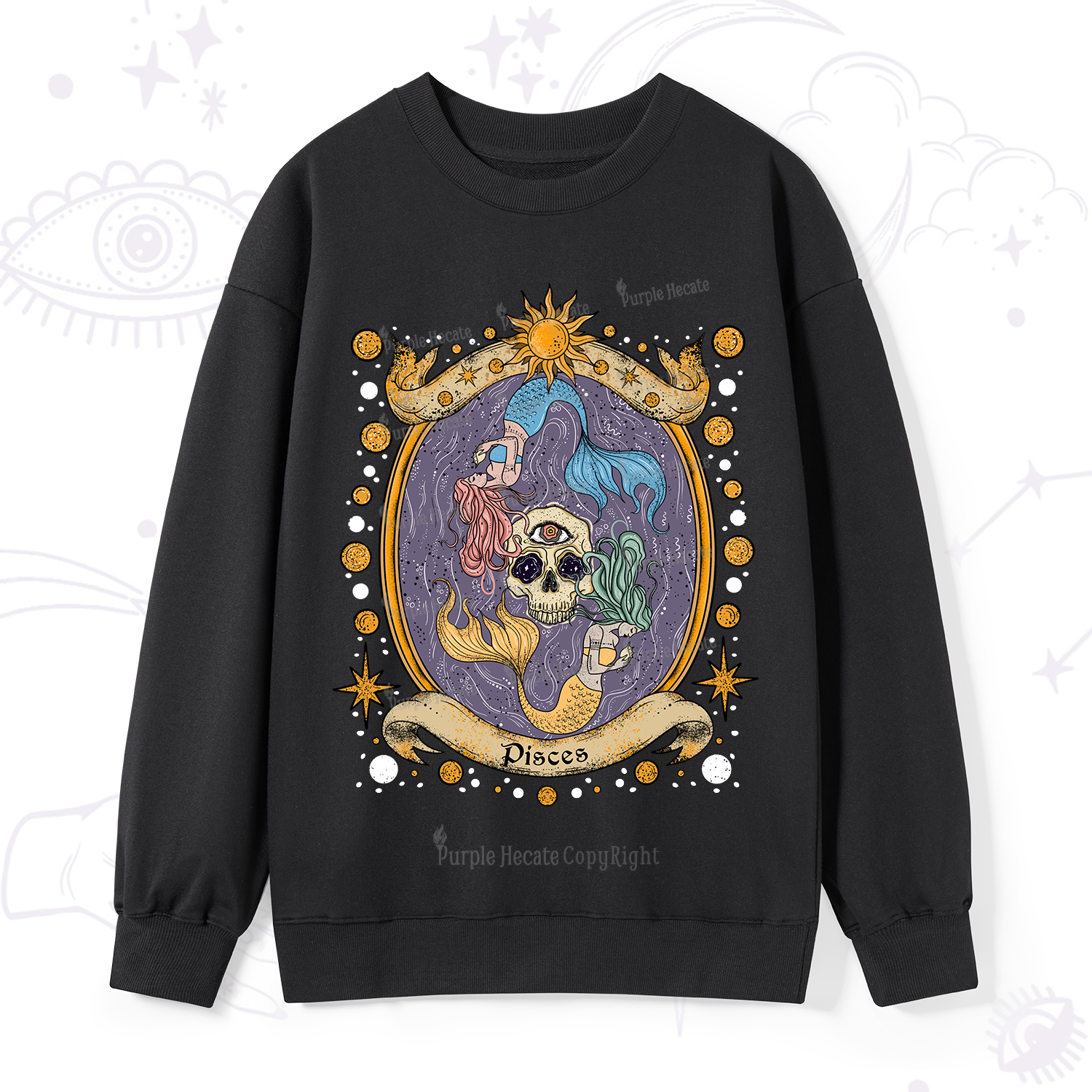 Purplehecate Celestial Pisces Zodiac Sweatshirt