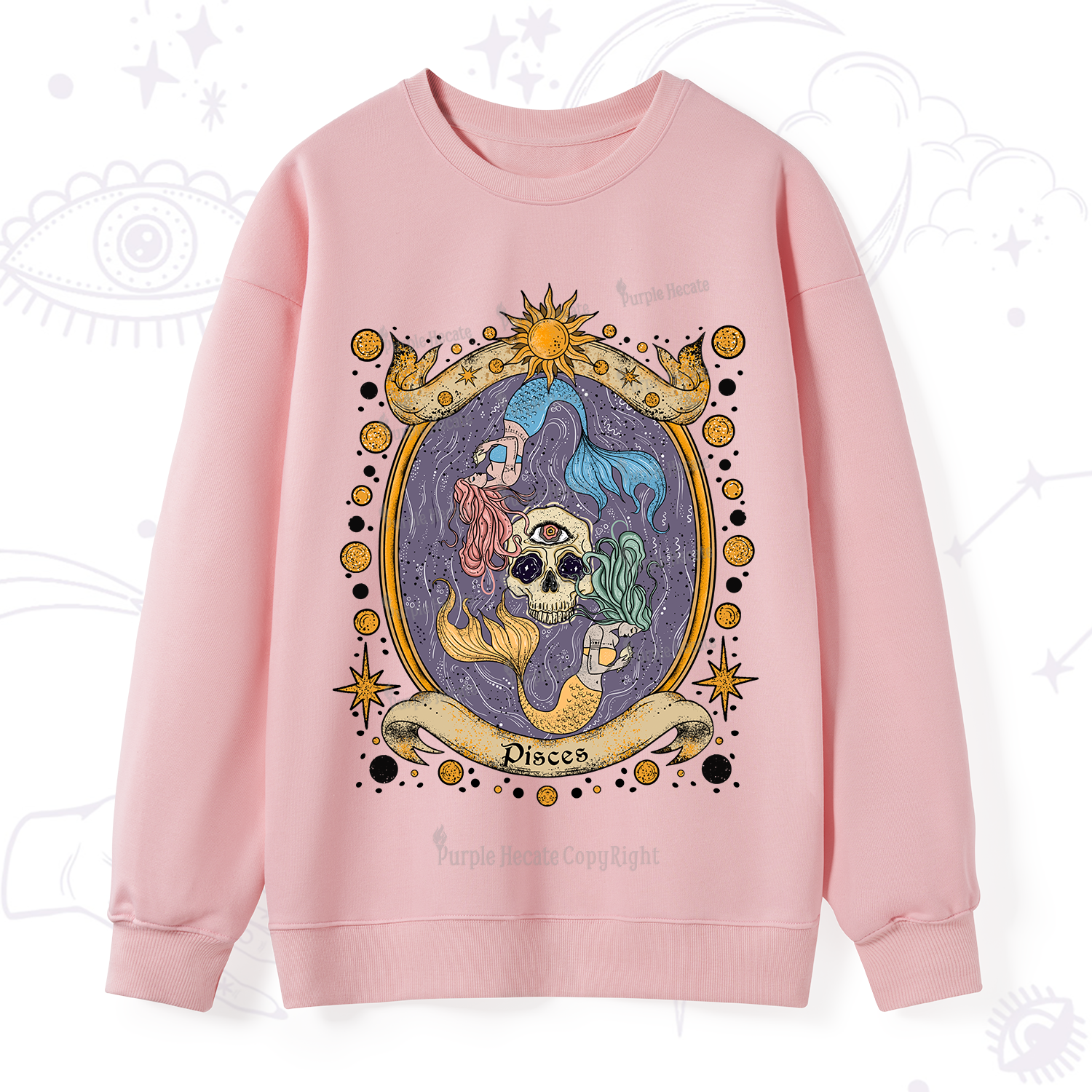 Purplehecate Celestial Pisces Zodiac Sweatshirt