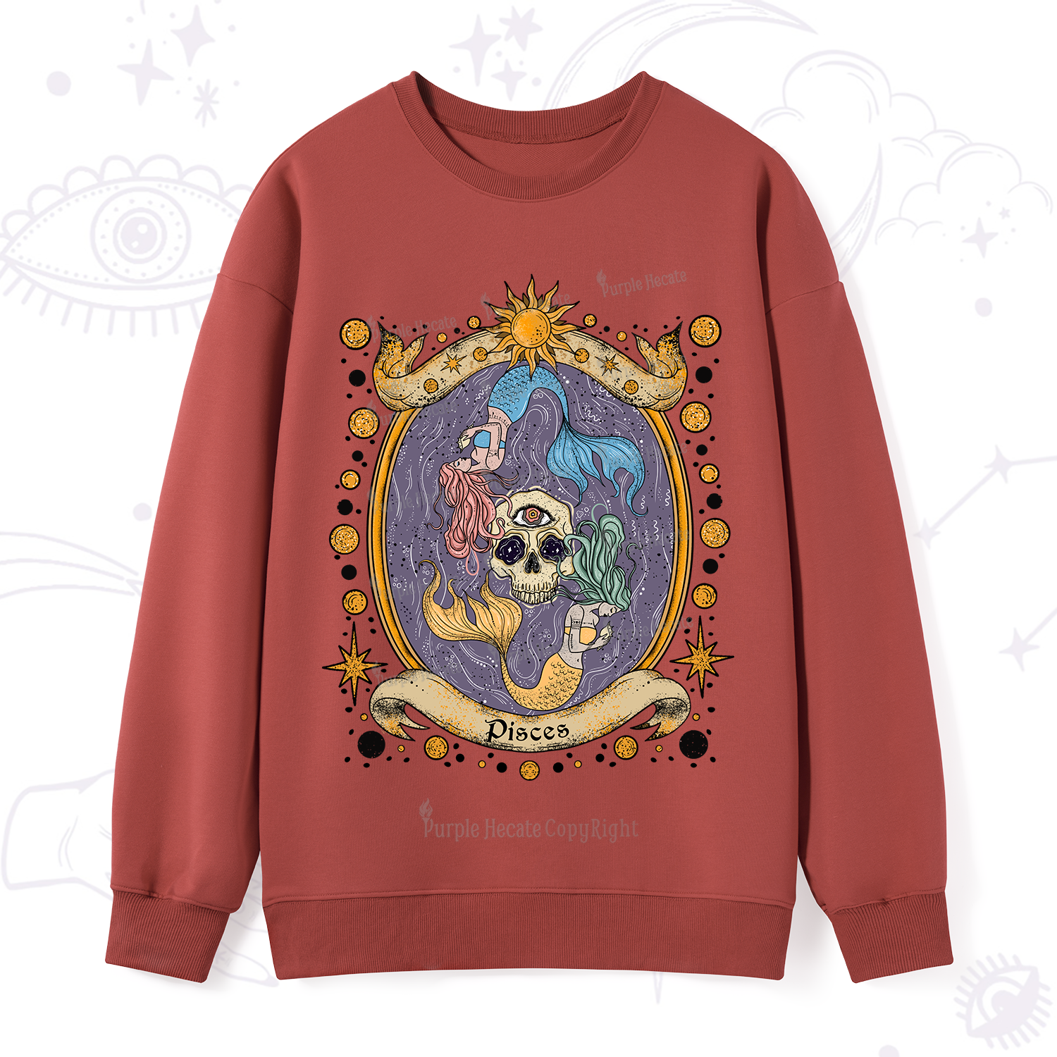 Purplehecate Celestial Pisces Zodiac Sweatshirt