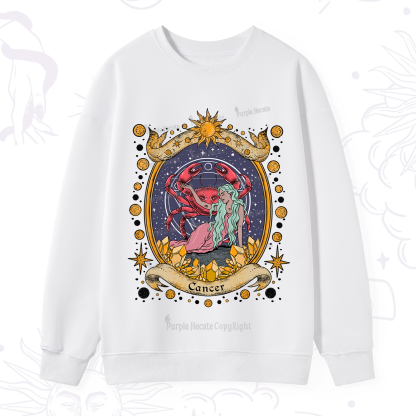 Purplehecate Celestial Cancer Zodiac Sweatshirt