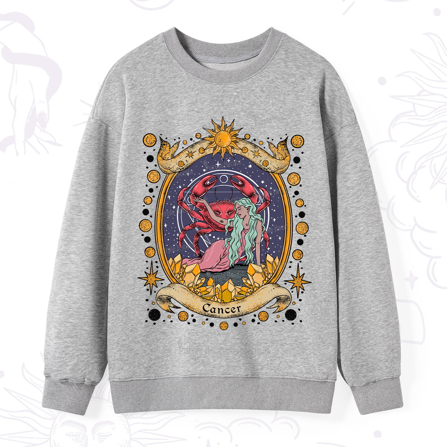 Purplehecate Celestial Cancer Zodiac Sweatshirt