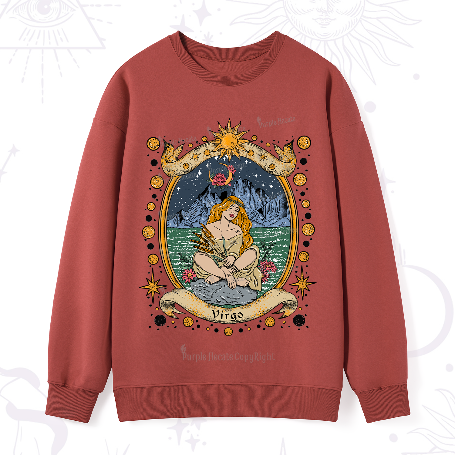 Purplehecate Celestial Virgo Zodiac Sweatshirt