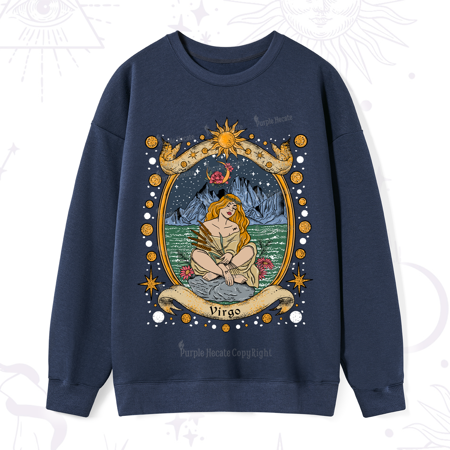 Purplehecate Celestial Virgo Zodiac Sweatshirt