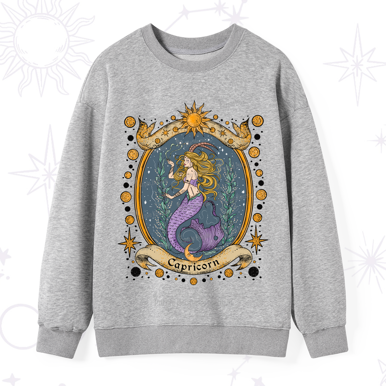 Purplehecate Celestial Capricorn Zodiac Sweatshirt