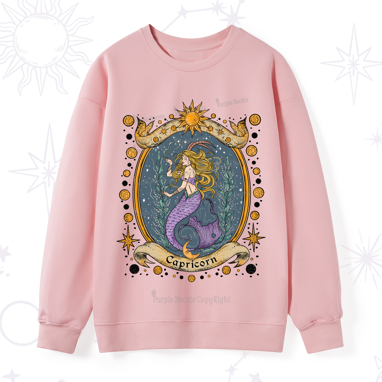 Purplehecate Celestial Capricorn Zodiac Sweatshirt