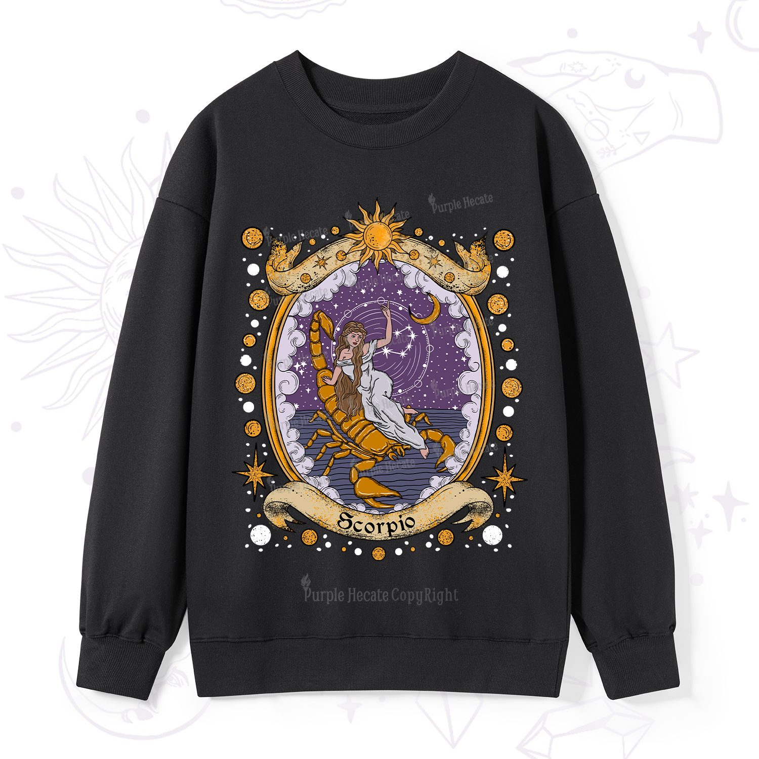 Purplehecate Celestial Scorpio Zodiac Sweatshirt