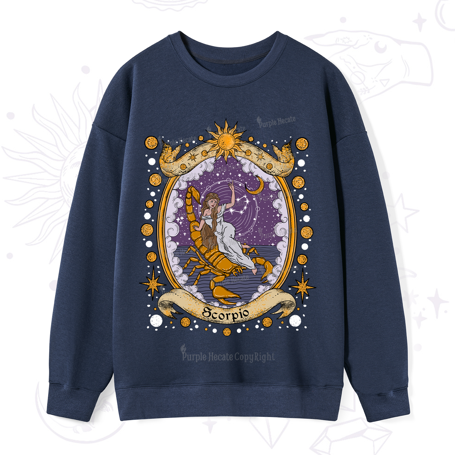 Purplehecate Celestial Scorpio Zodiac Sweatshirt