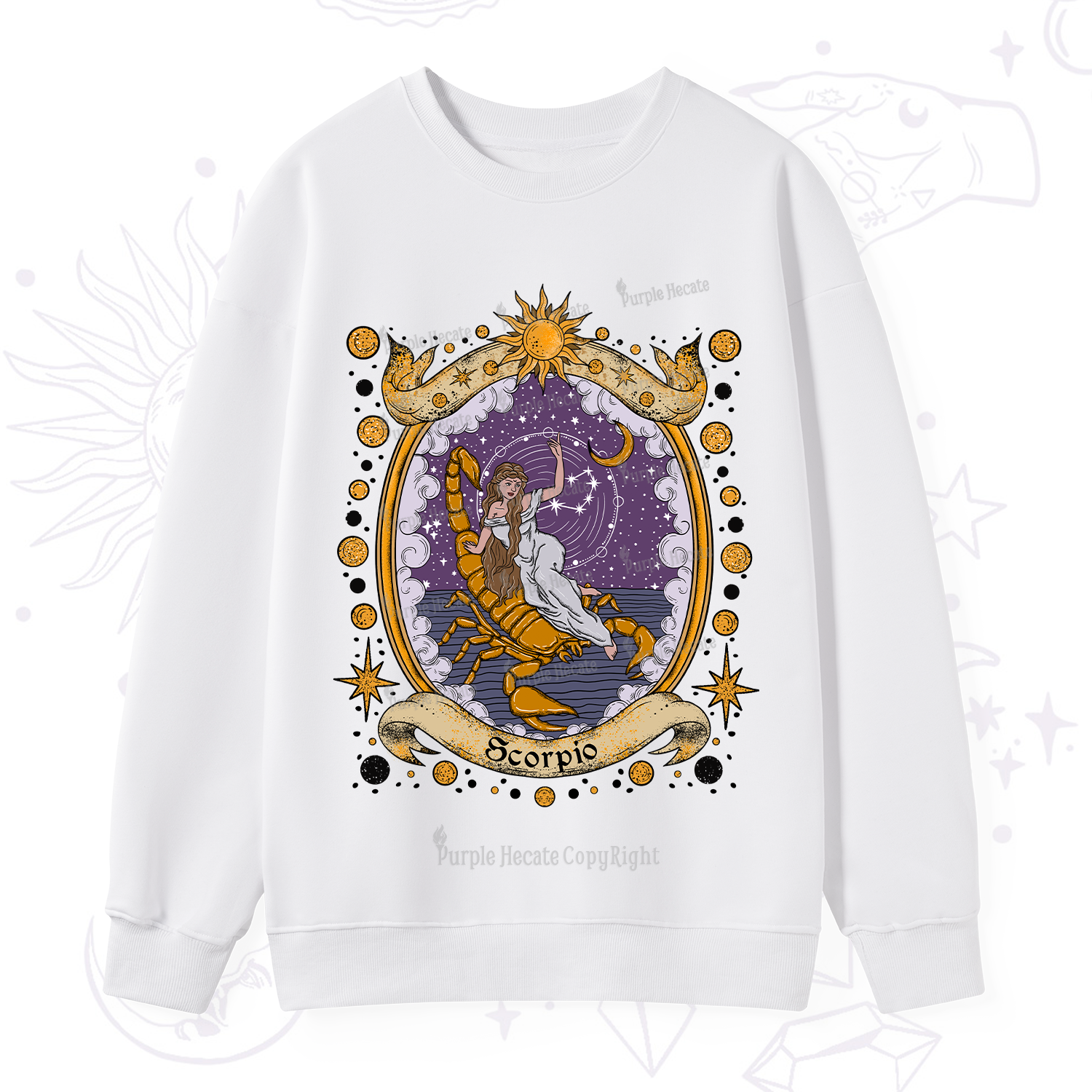 Purplehecate Celestial Scorpio Zodiac Sweatshirt