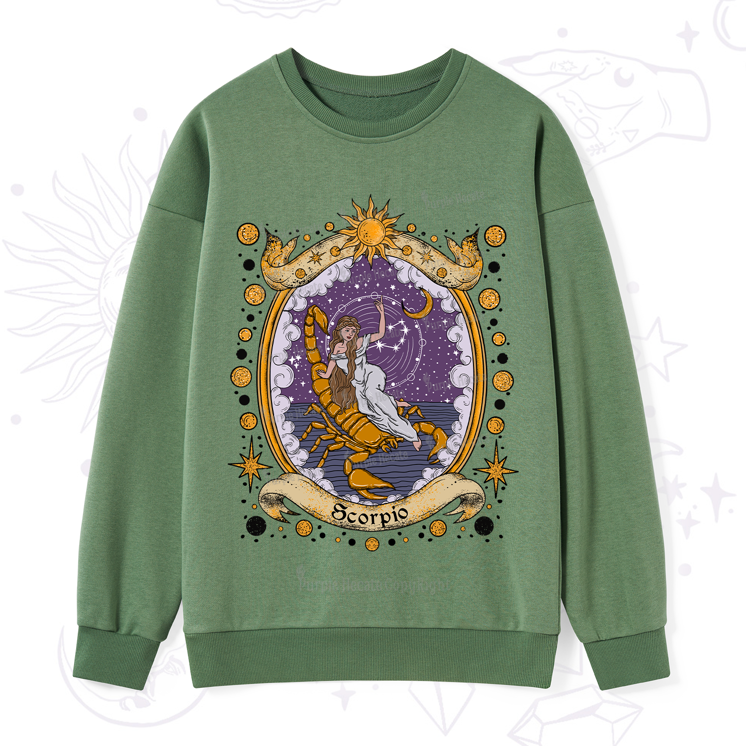 Purplehecate Celestial Scorpio Zodiac Sweatshirt