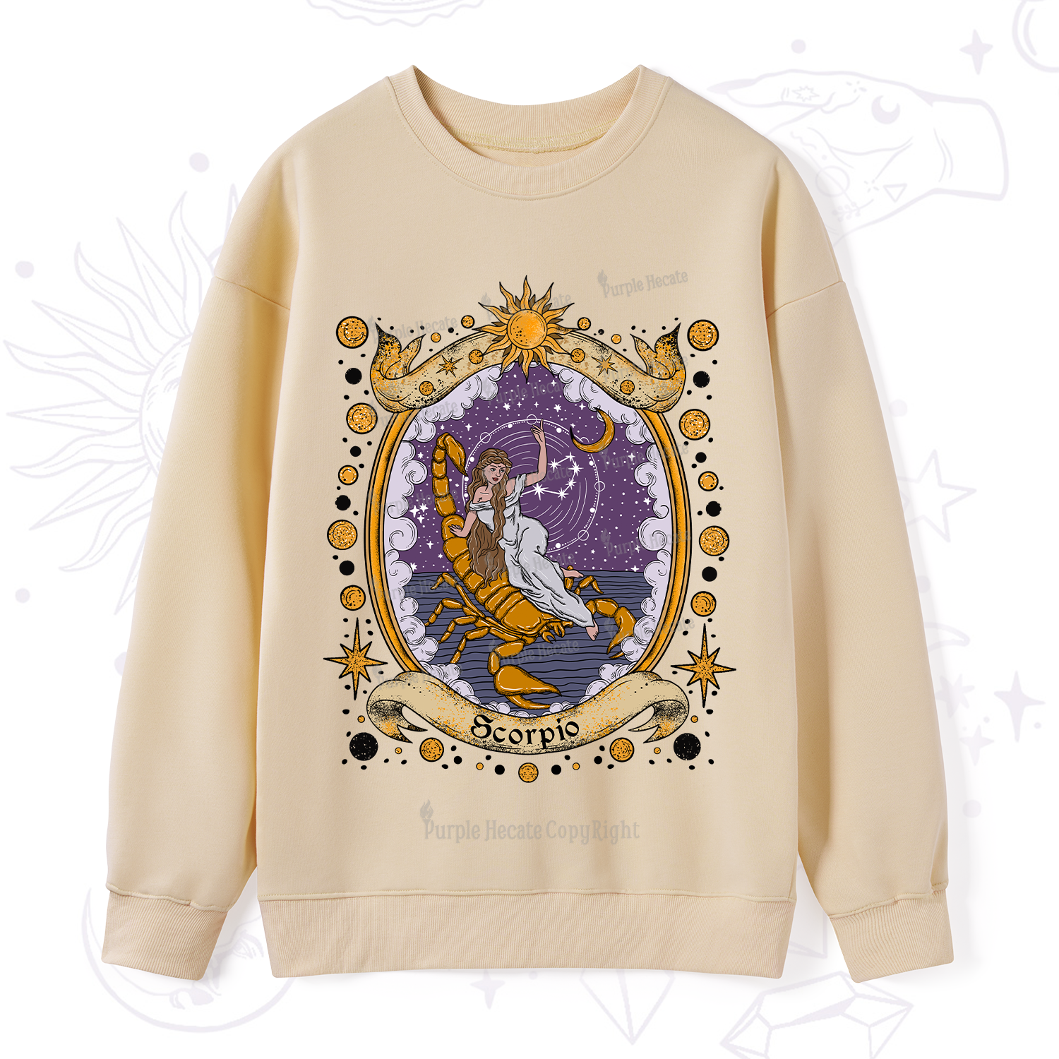 Purplehecate Celestial Scorpio Zodiac Sweatshirt