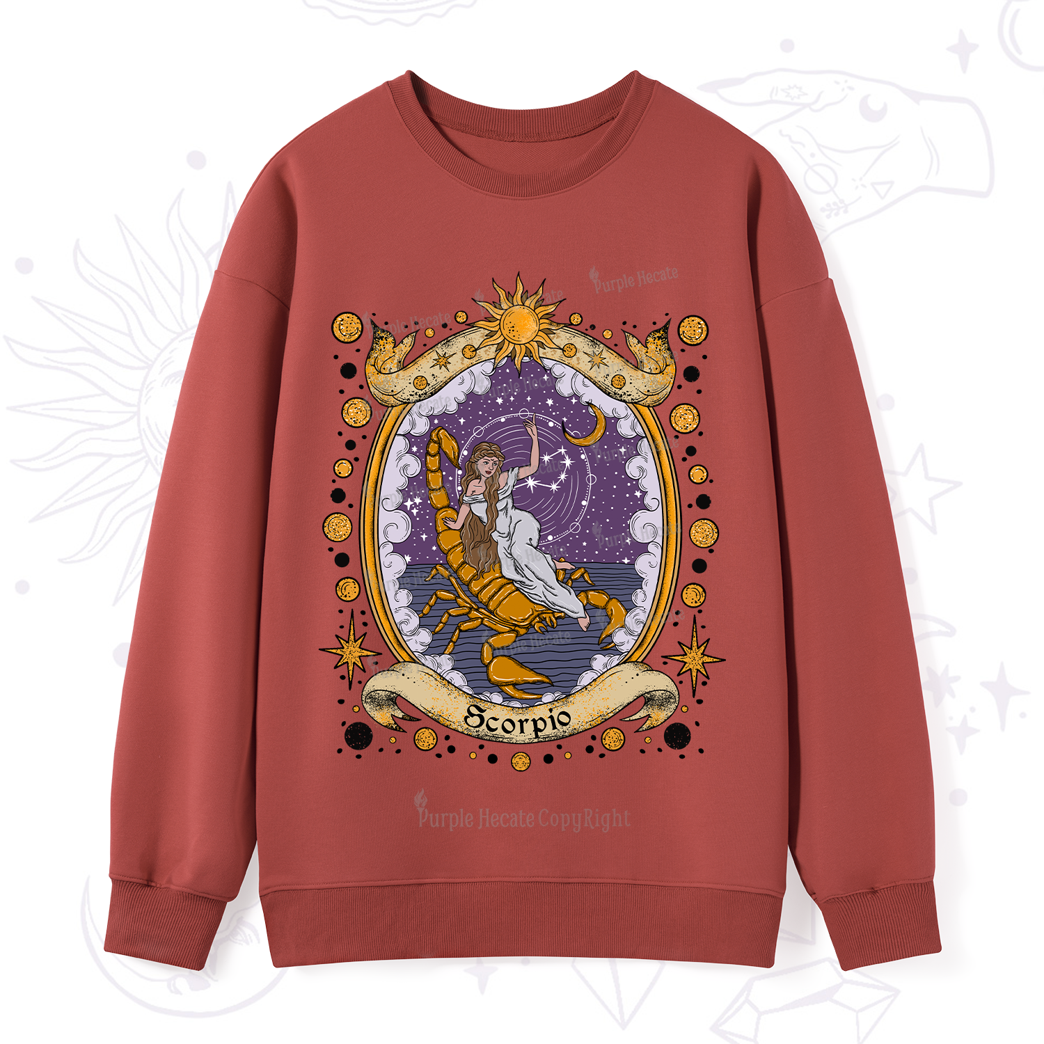 Purplehecate Celestial Scorpio Zodiac Sweatshirt