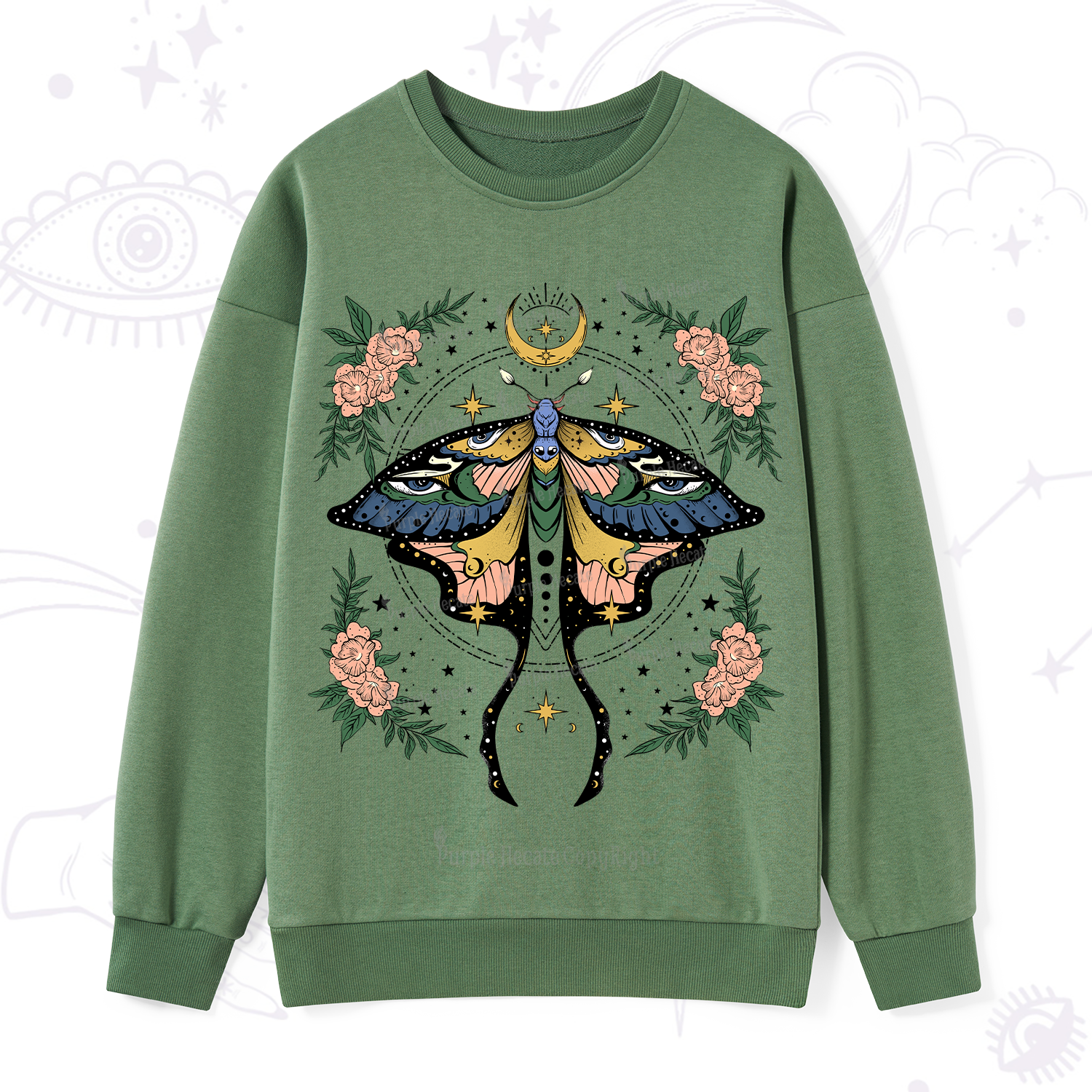 Purplehecate Mystical Moth Sweatshirt