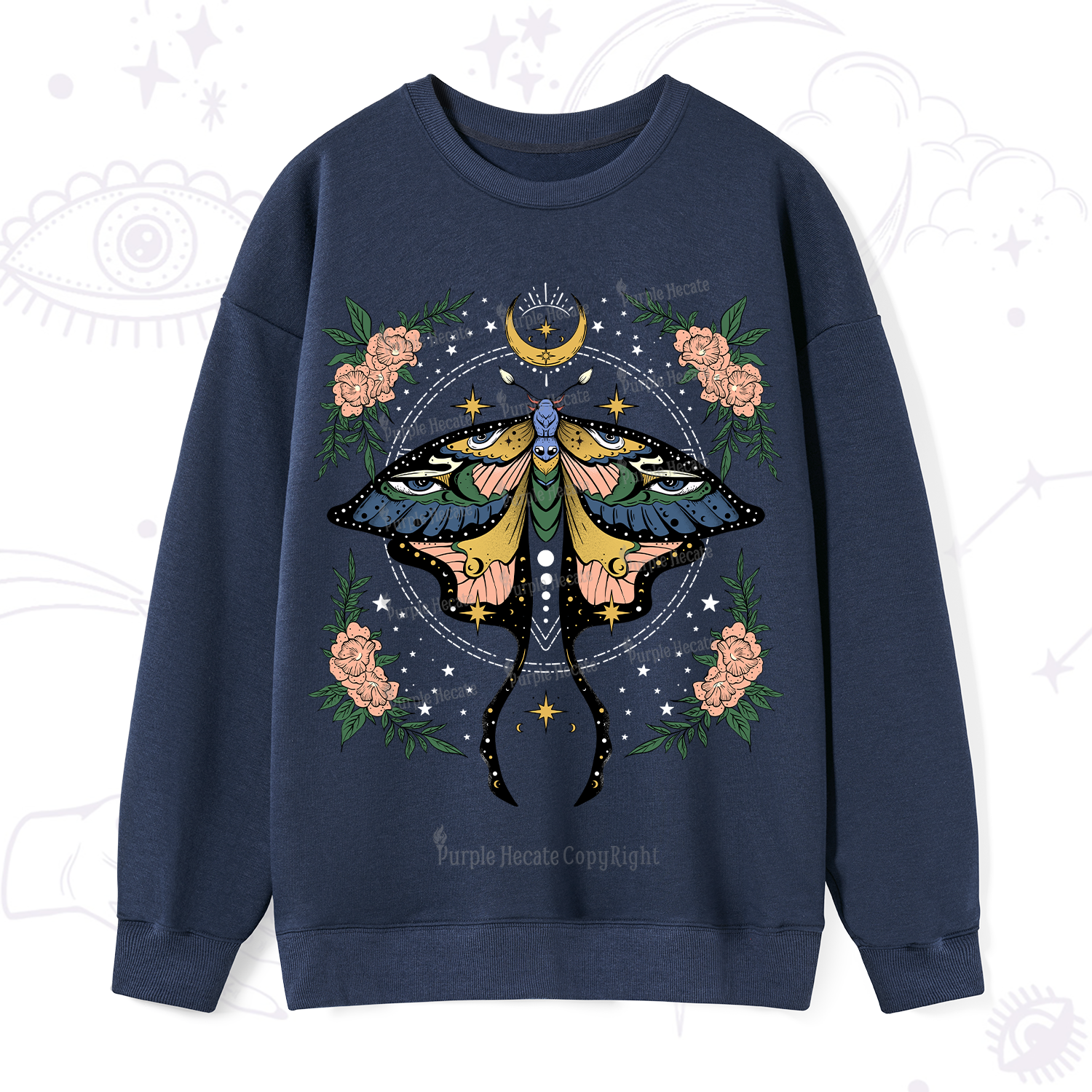 Purplehecate Mystical Moth Sweatshirt