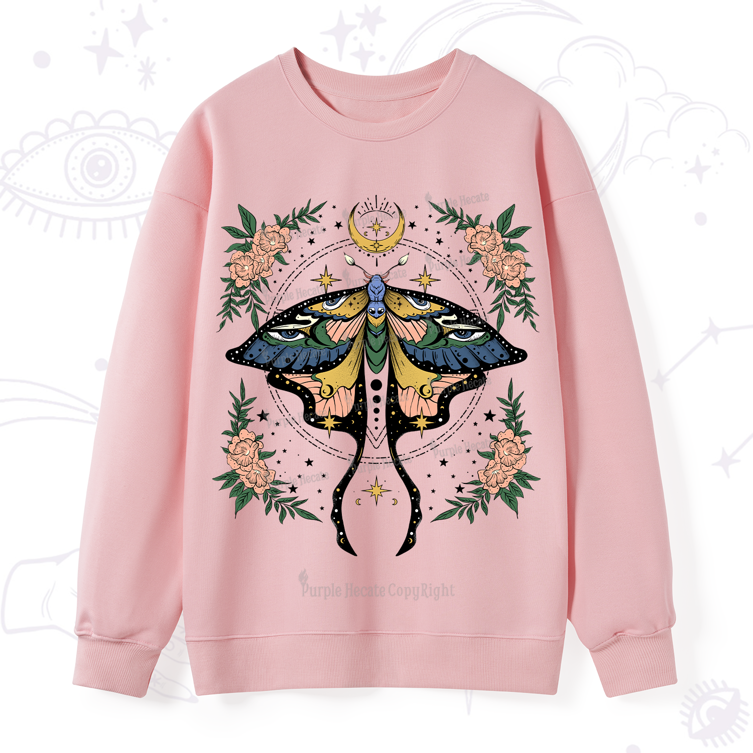Purplehecate Mystical Moth Sweatshirt