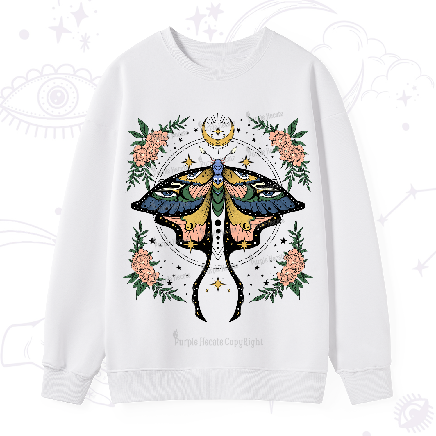 Purplehecate Mystical Moth Sweatshirt