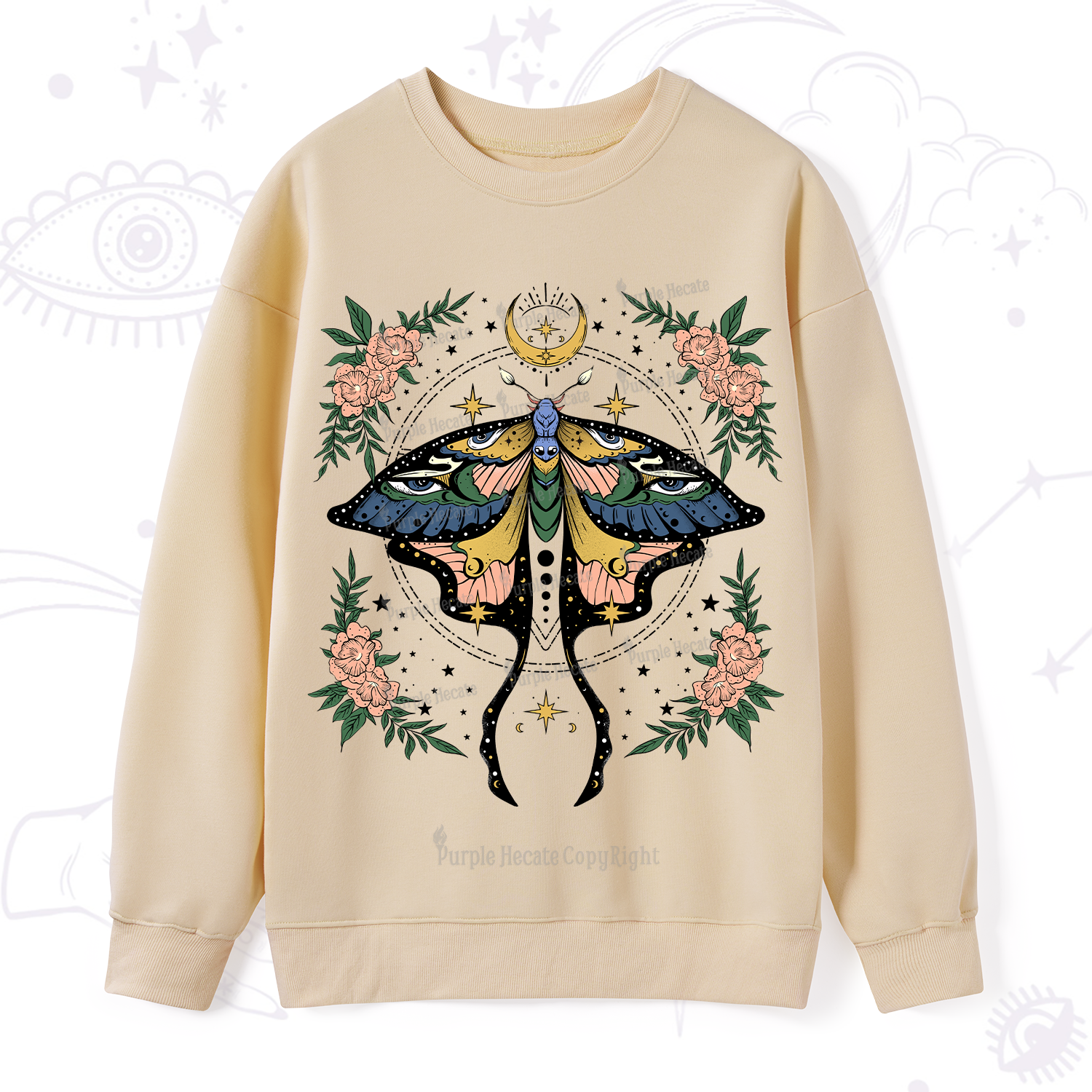 Purplehecate Mystical Moth Sweatshirt