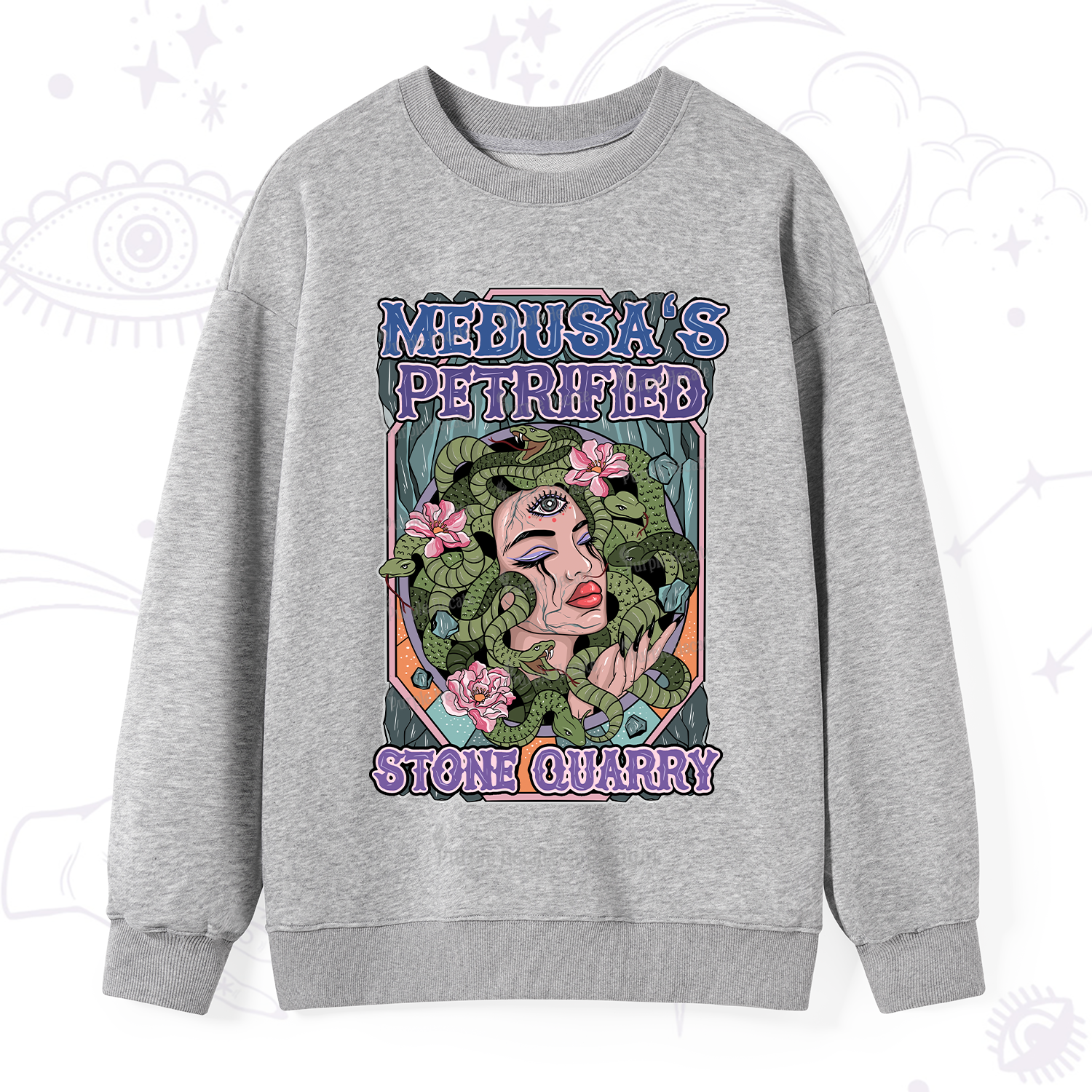Purplehecate The Gorgon With Snake Hair Medusa Sweatshirt