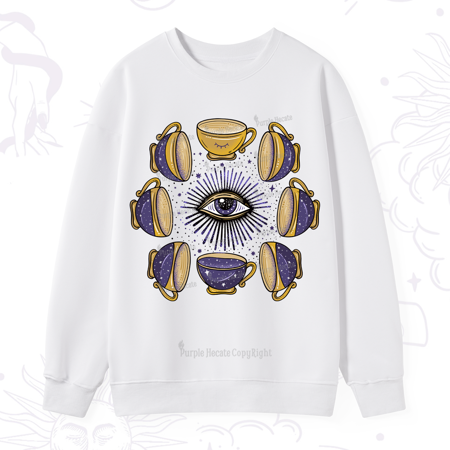 Purplehecate Moon Phase Coffee Lover Sweatshirt