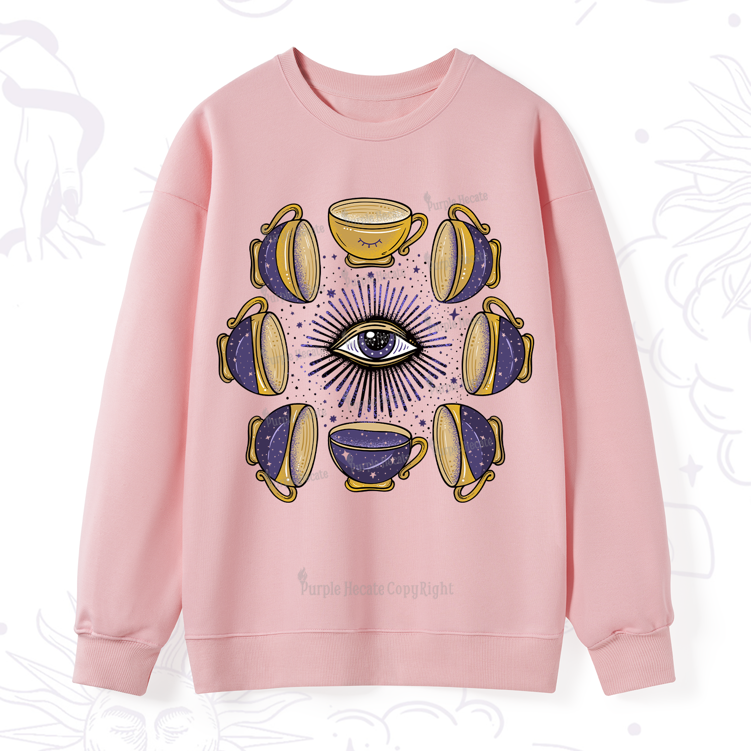 Purplehecate Moon Phase Coffee Lover Sweatshirt