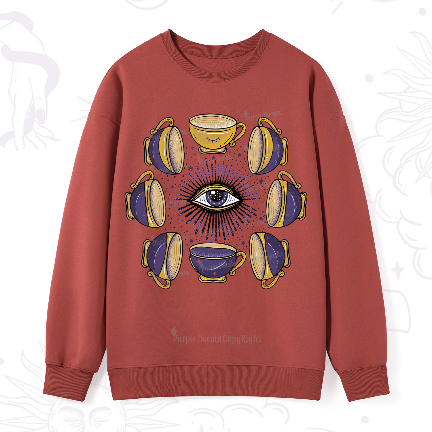 Purplehecate Moon Phase Coffee Lover Sweatshirt