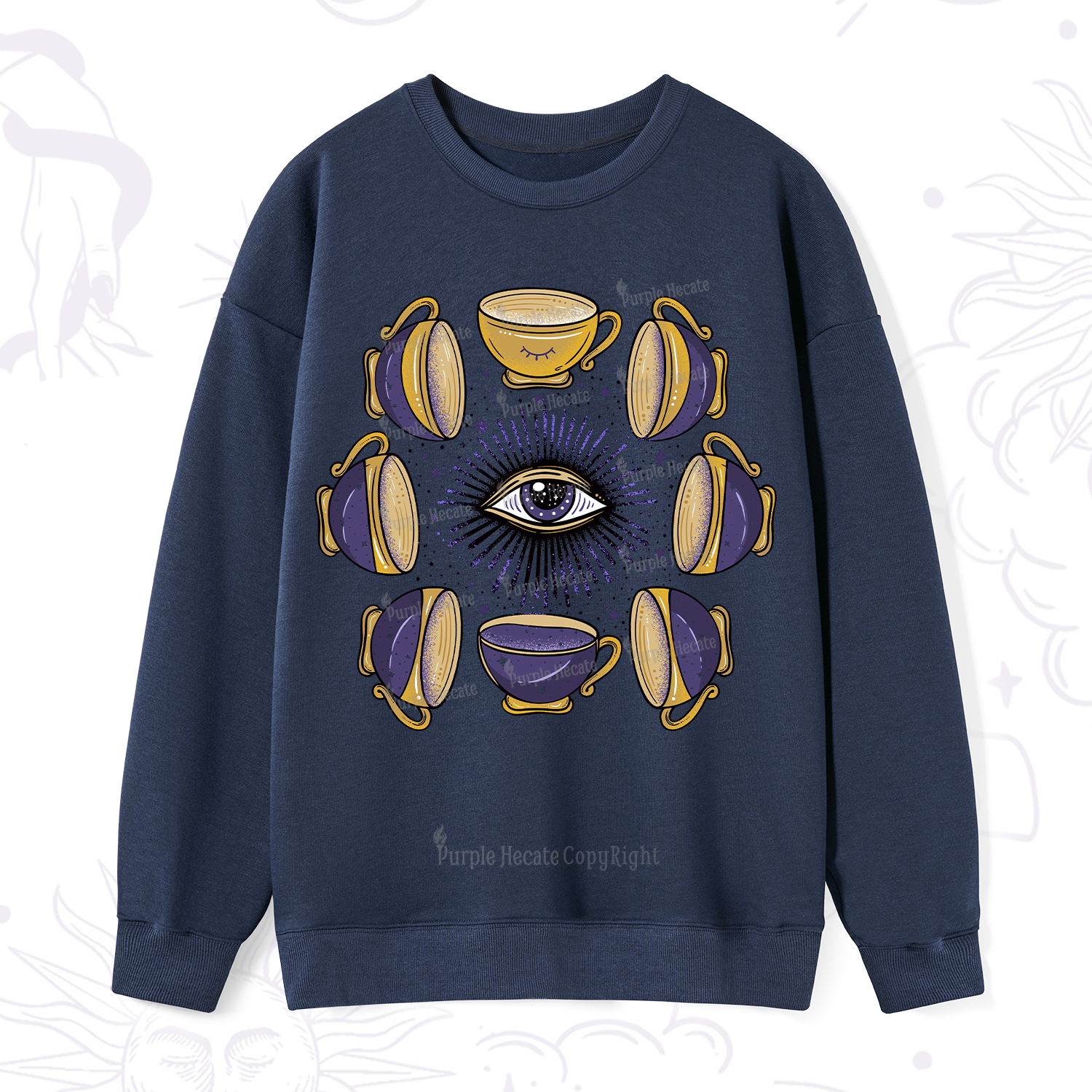 Purplehecate Moon Phase Coffee Lover Sweatshirt