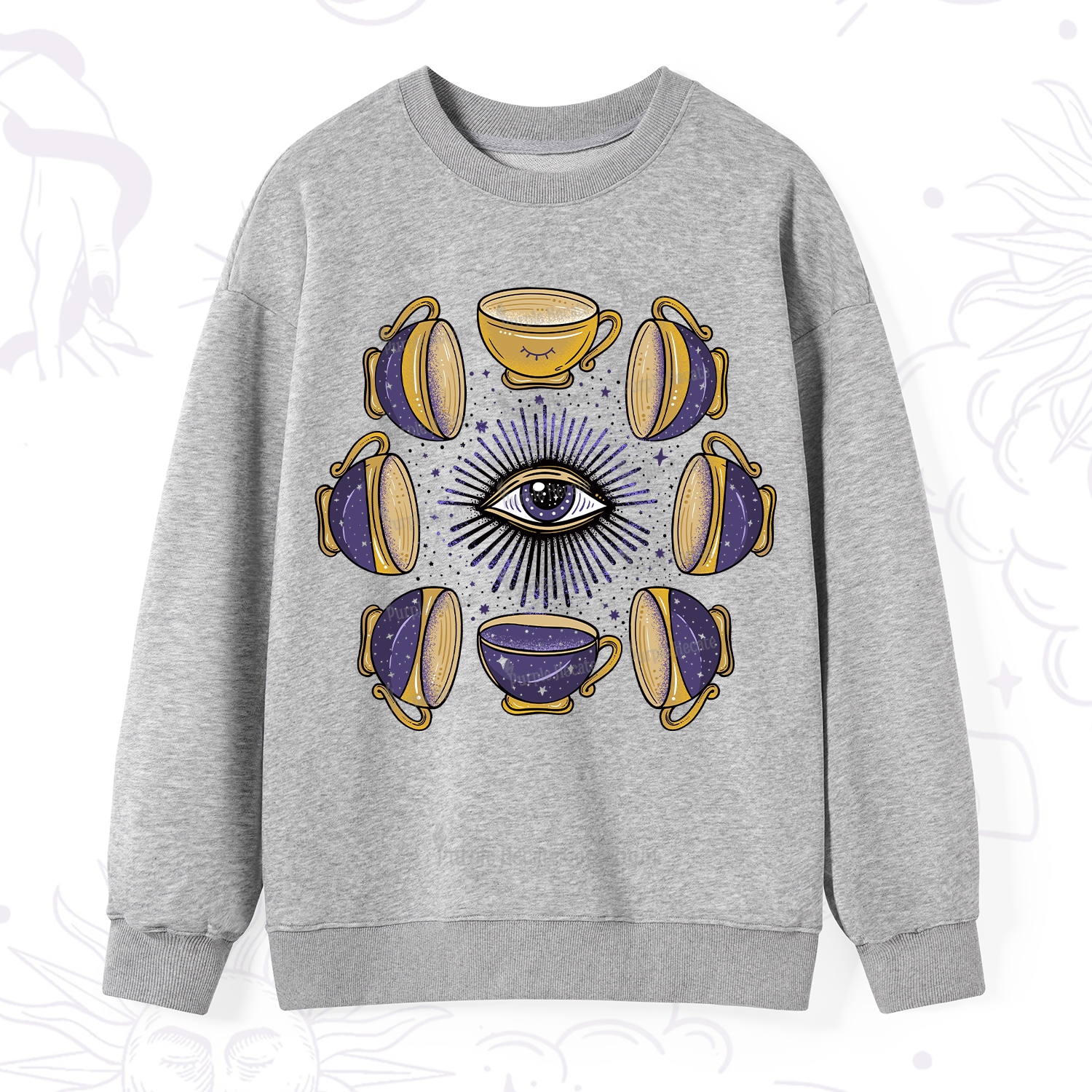 Purplehecate Moon Phase Coffee Lover Sweatshirt