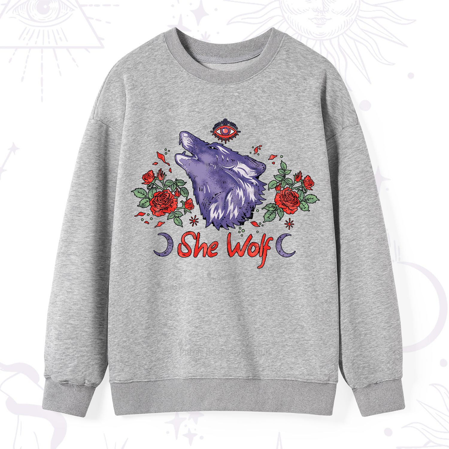 Purplehecate Moon Wolf Sweatshirt