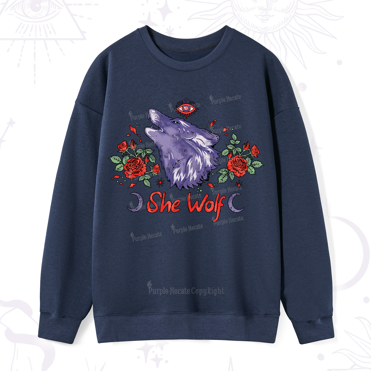 Purplehecate Moon Wolf Sweatshirt