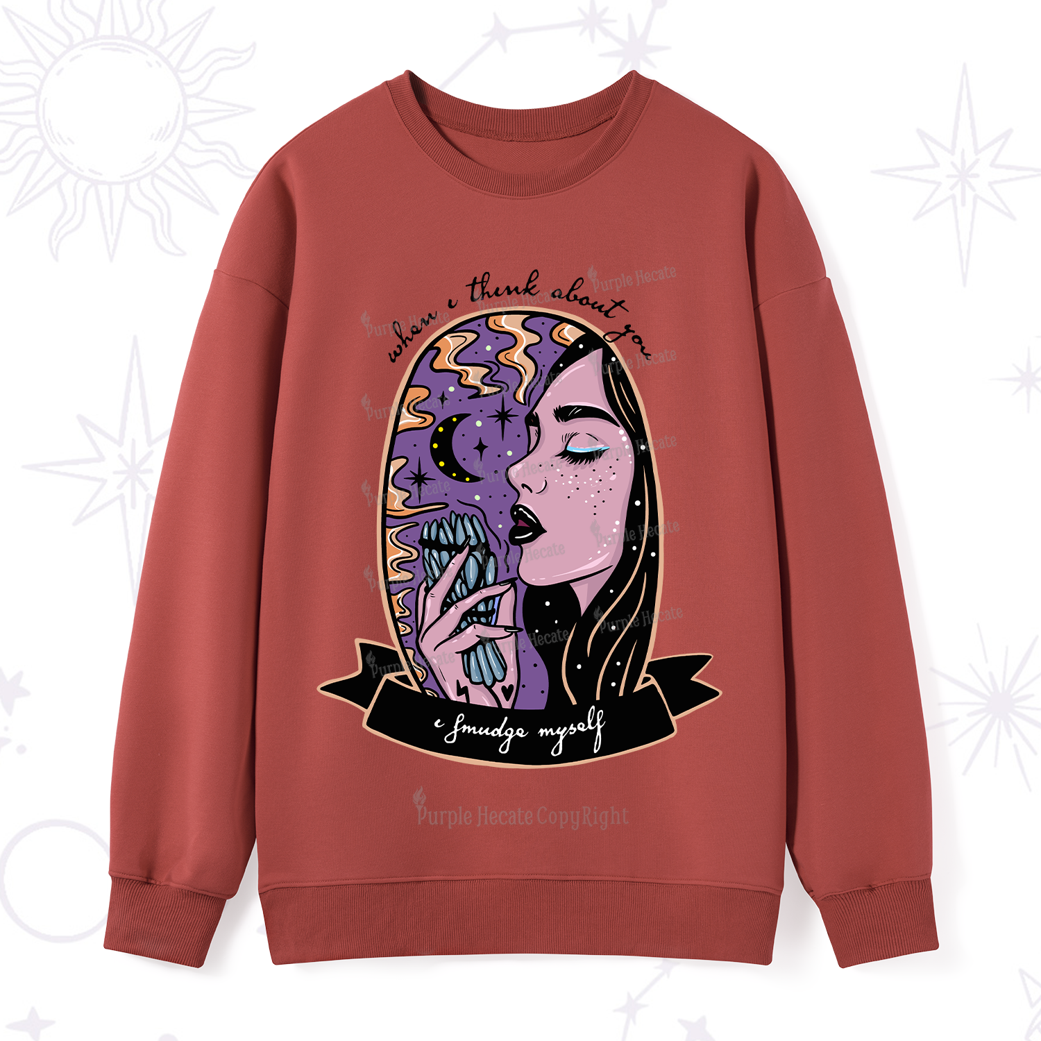 Purplehecate When I Think About You Sweatshirt