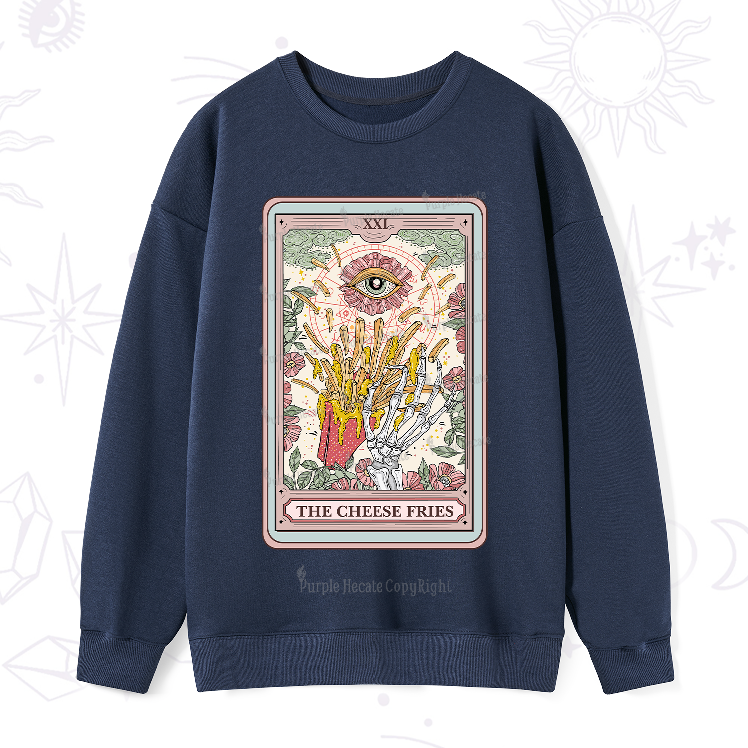 Purplehecate The Cheese Fries Tarot Sweatshirt