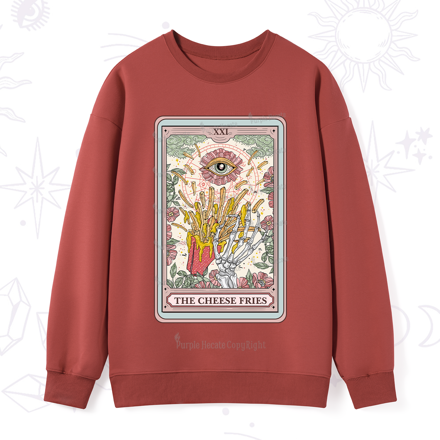 Purplehecate The Cheese Fries Tarot Sweatshirt