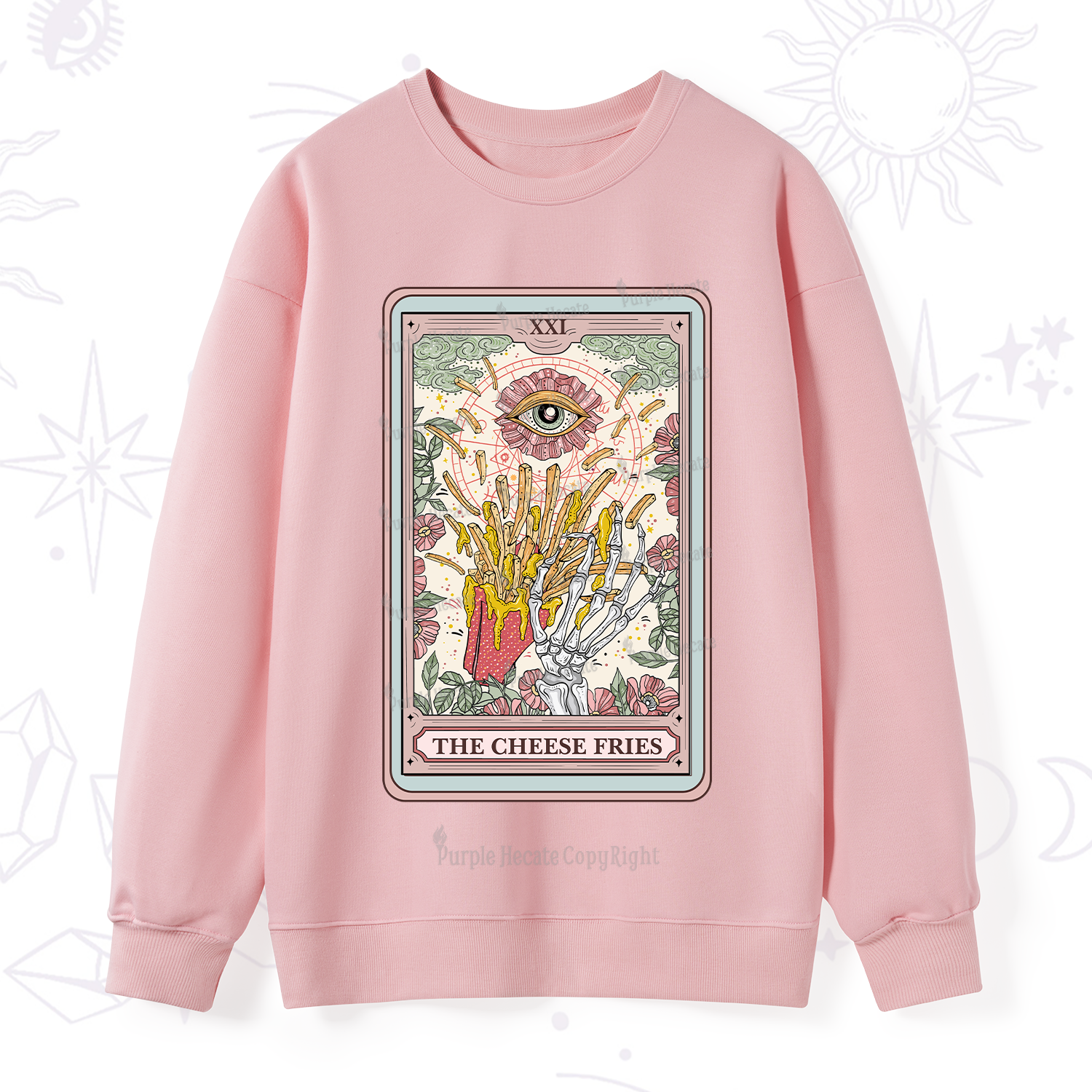 Purplehecate The Cheese Fries Tarot Sweatshirt