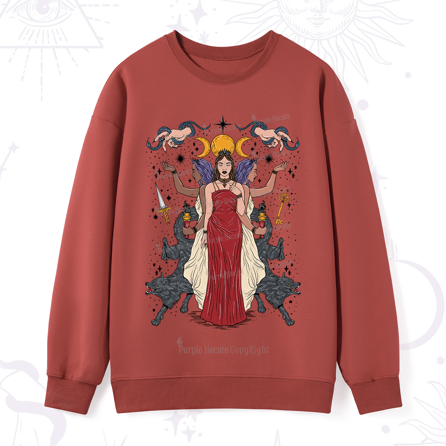 Purplehecate The Triple Goddess Hecate Sweatshirt