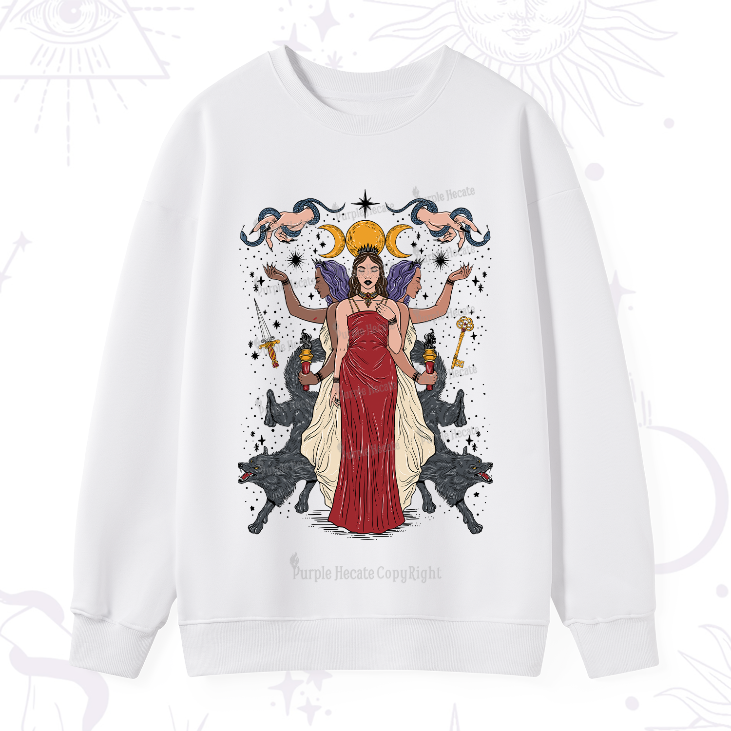 Purplehecate The Triple Goddess Hecate Sweatshirt