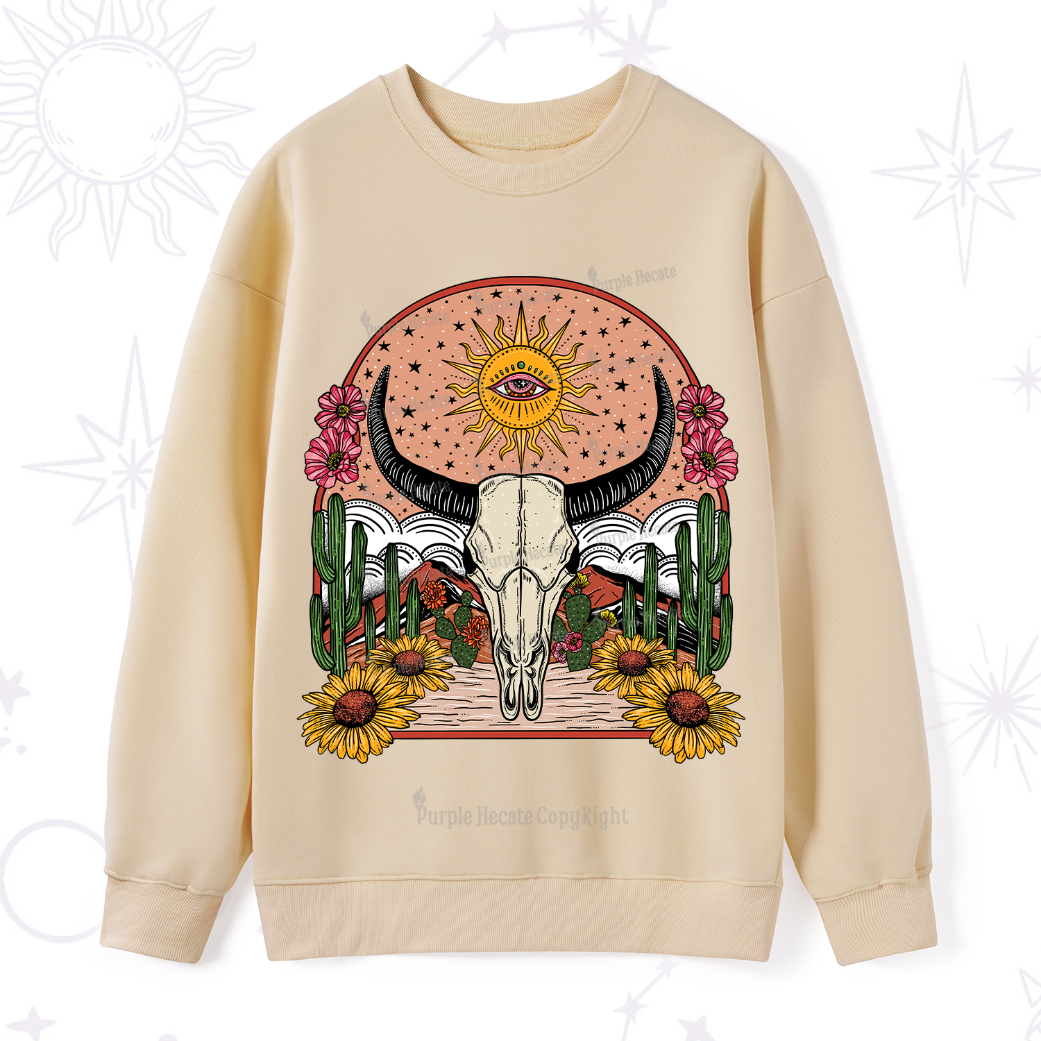 Purplehecate Desert Bloom Sweatshirt