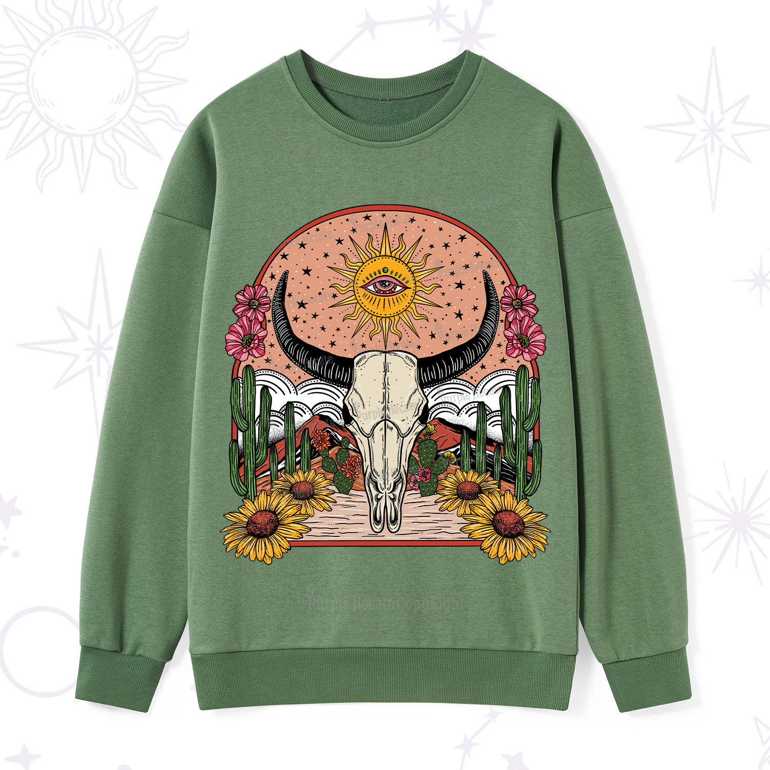 Purplehecate Desert Bloom Sweatshirt
