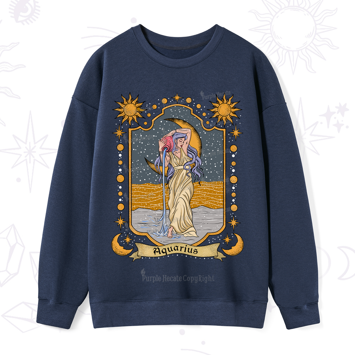 Purplehecate Aquarius Zodiac Sweatshirt