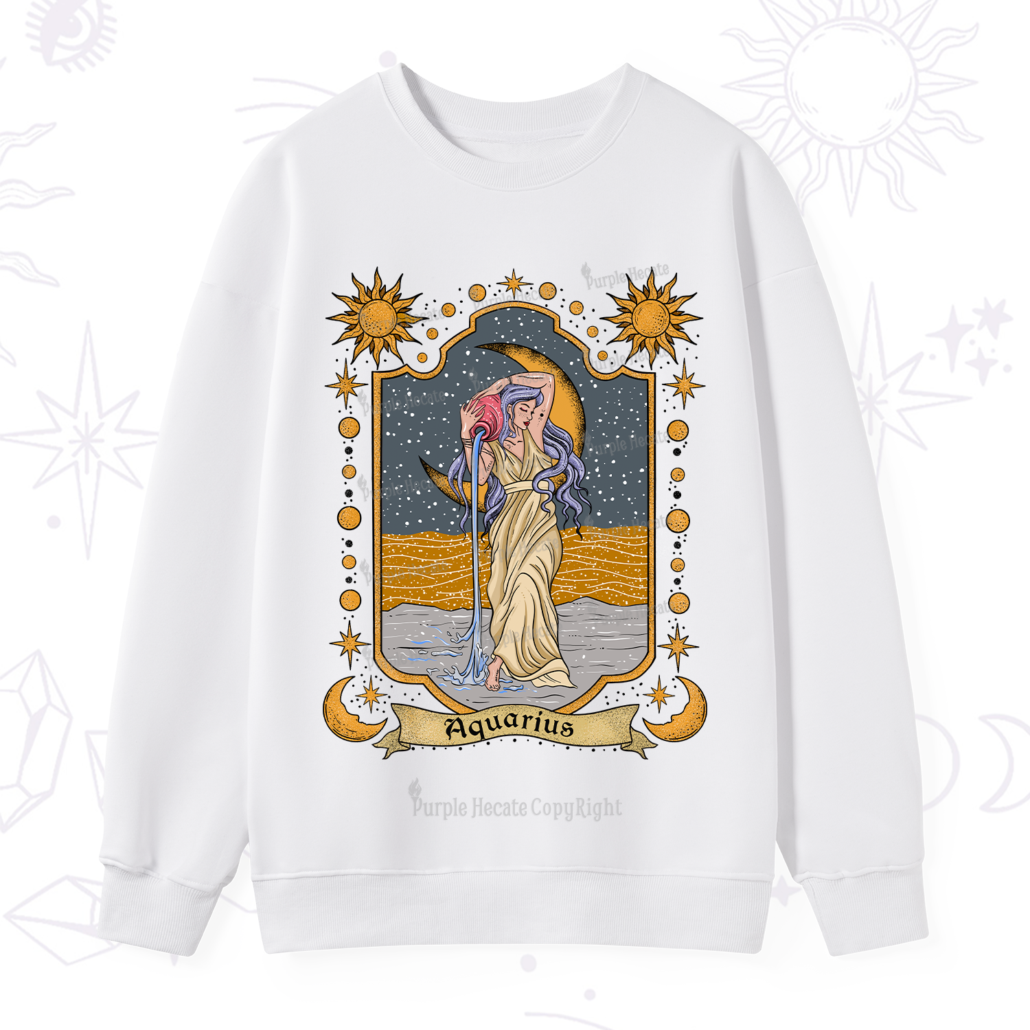 Purplehecate Aquarius Zodiac Sweatshirt