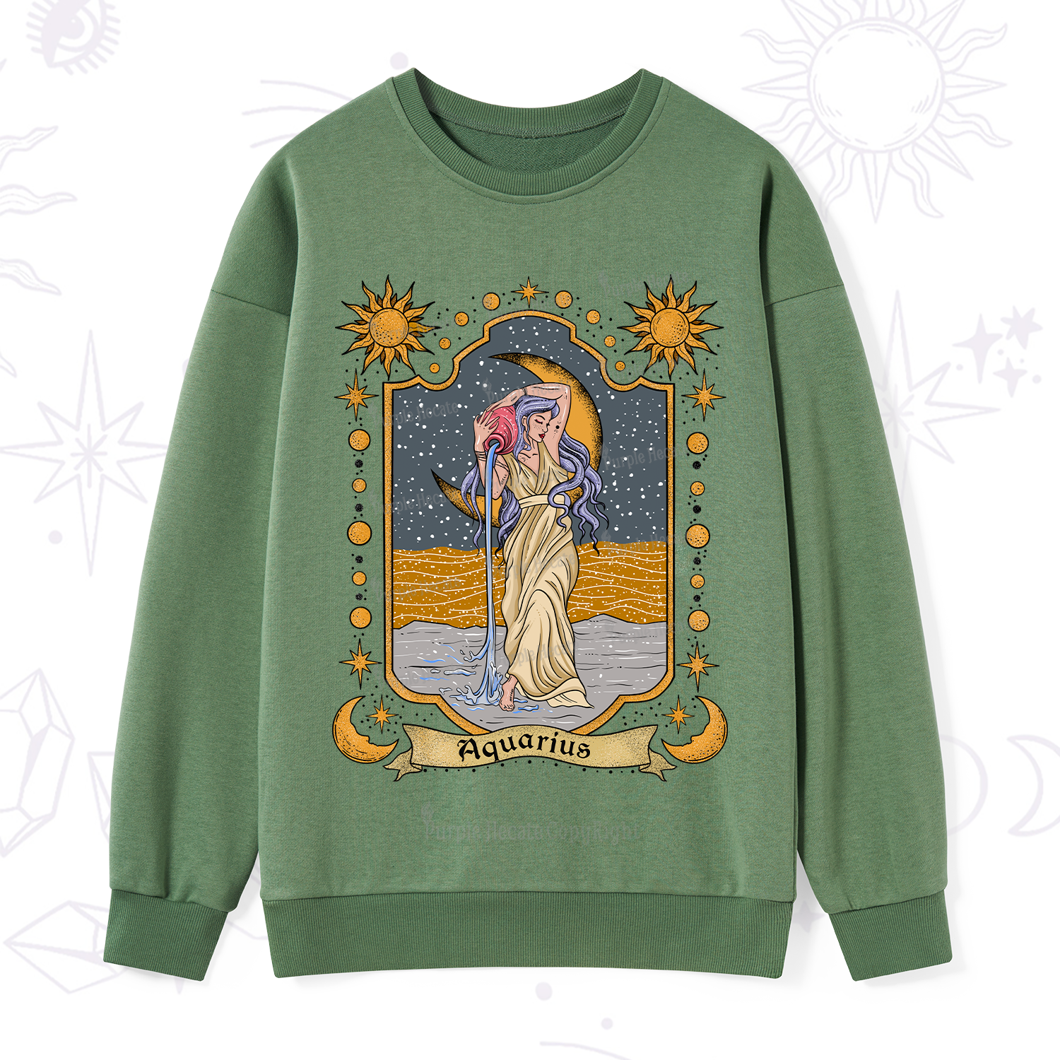 Purplehecate Aquarius Zodiac Sweatshirt