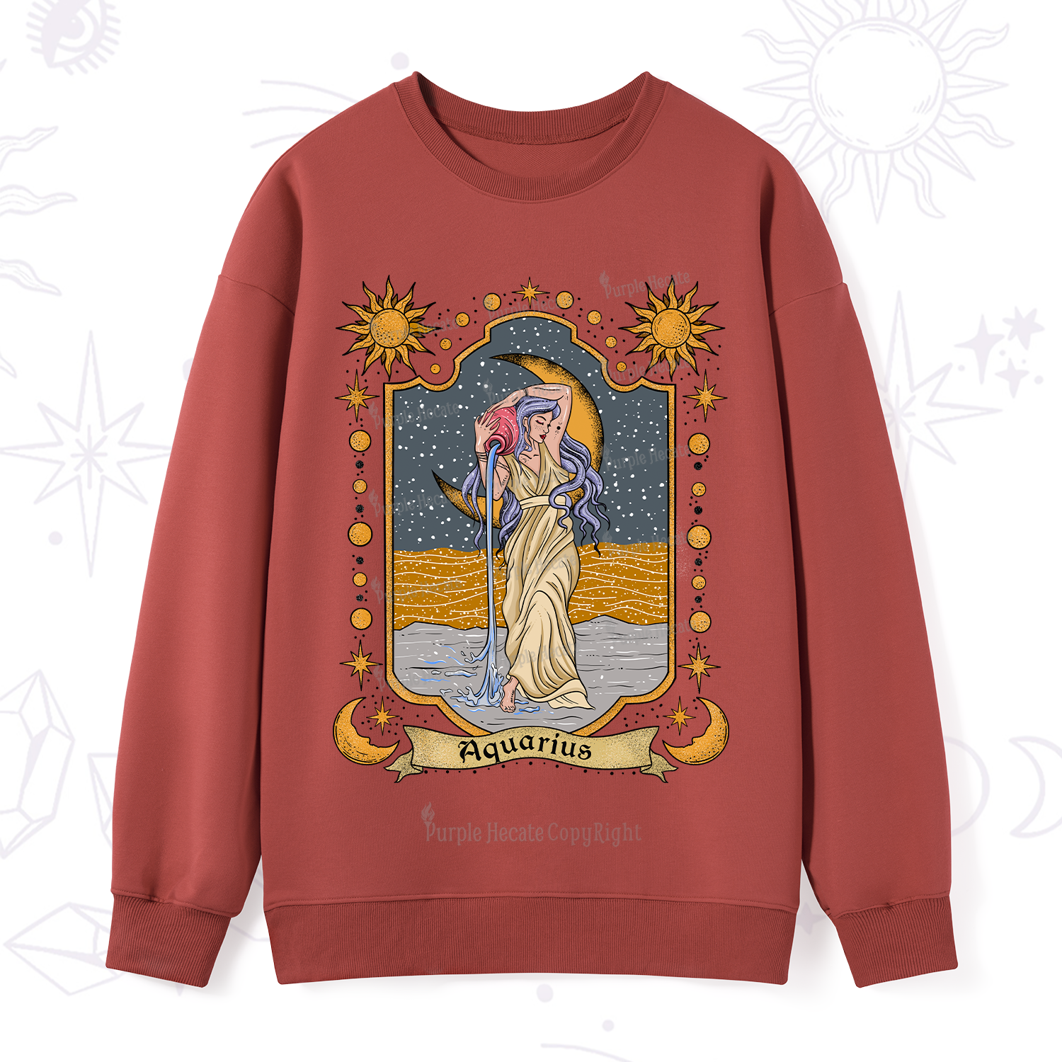 Purplehecate Aquarius Zodiac Sweatshirt