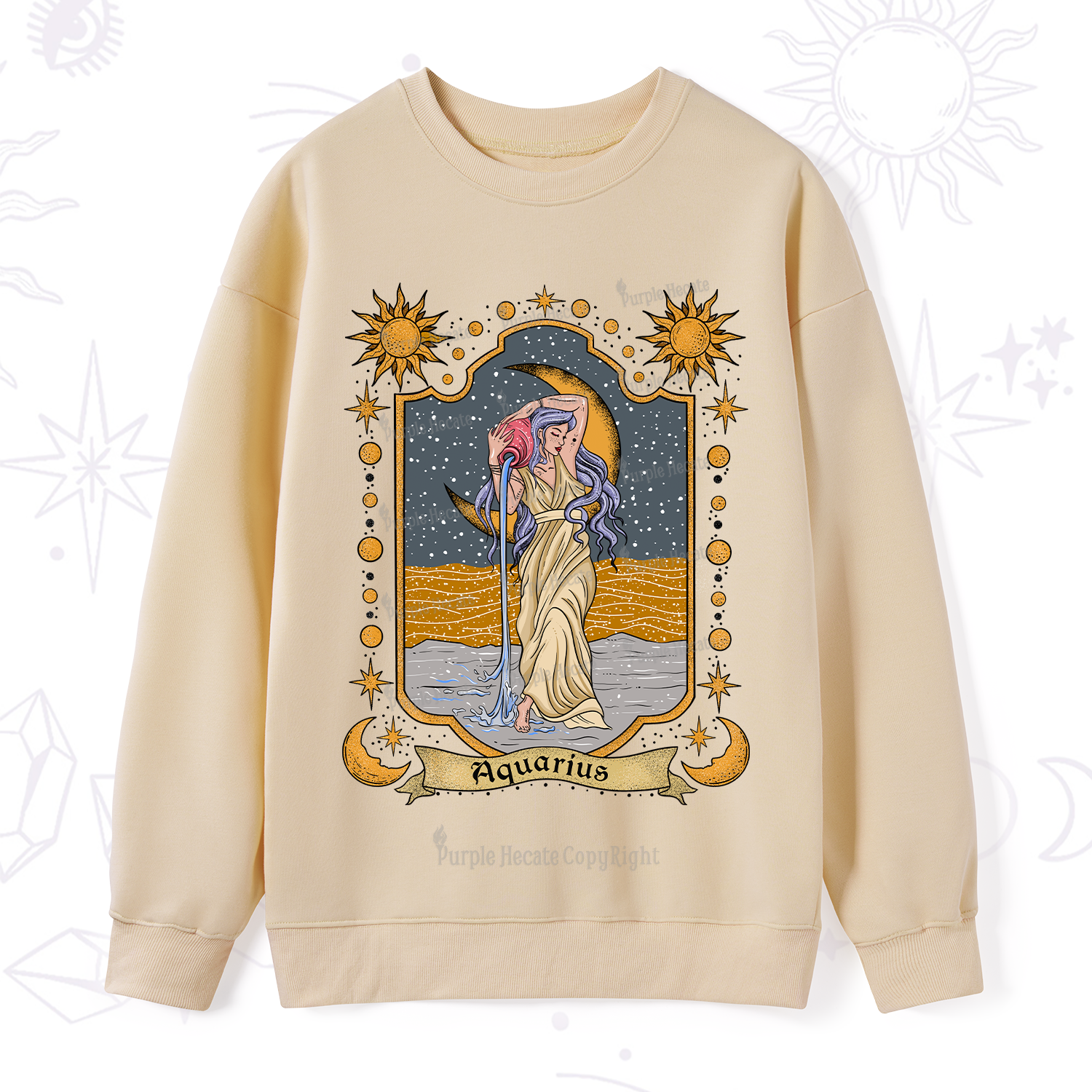 Purplehecate Aquarius Zodiac Sweatshirt