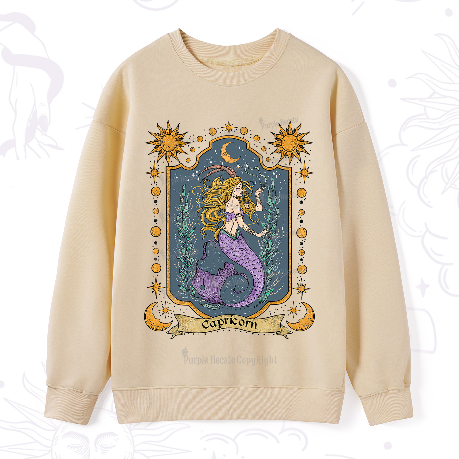 Purplehecate Capricorn Zodiac Sweatshirt
