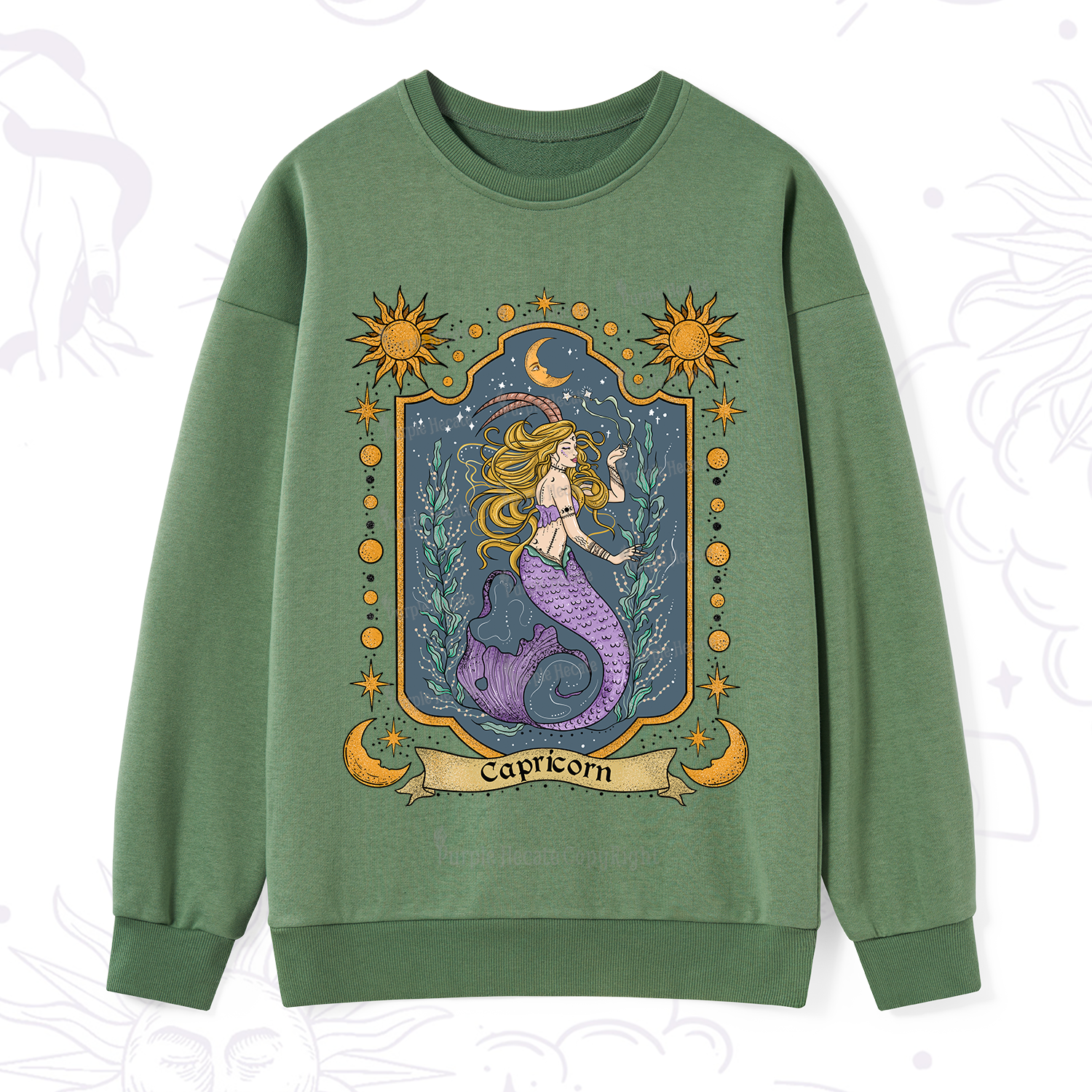 Purplehecate Capricorn Zodiac Sweatshirt