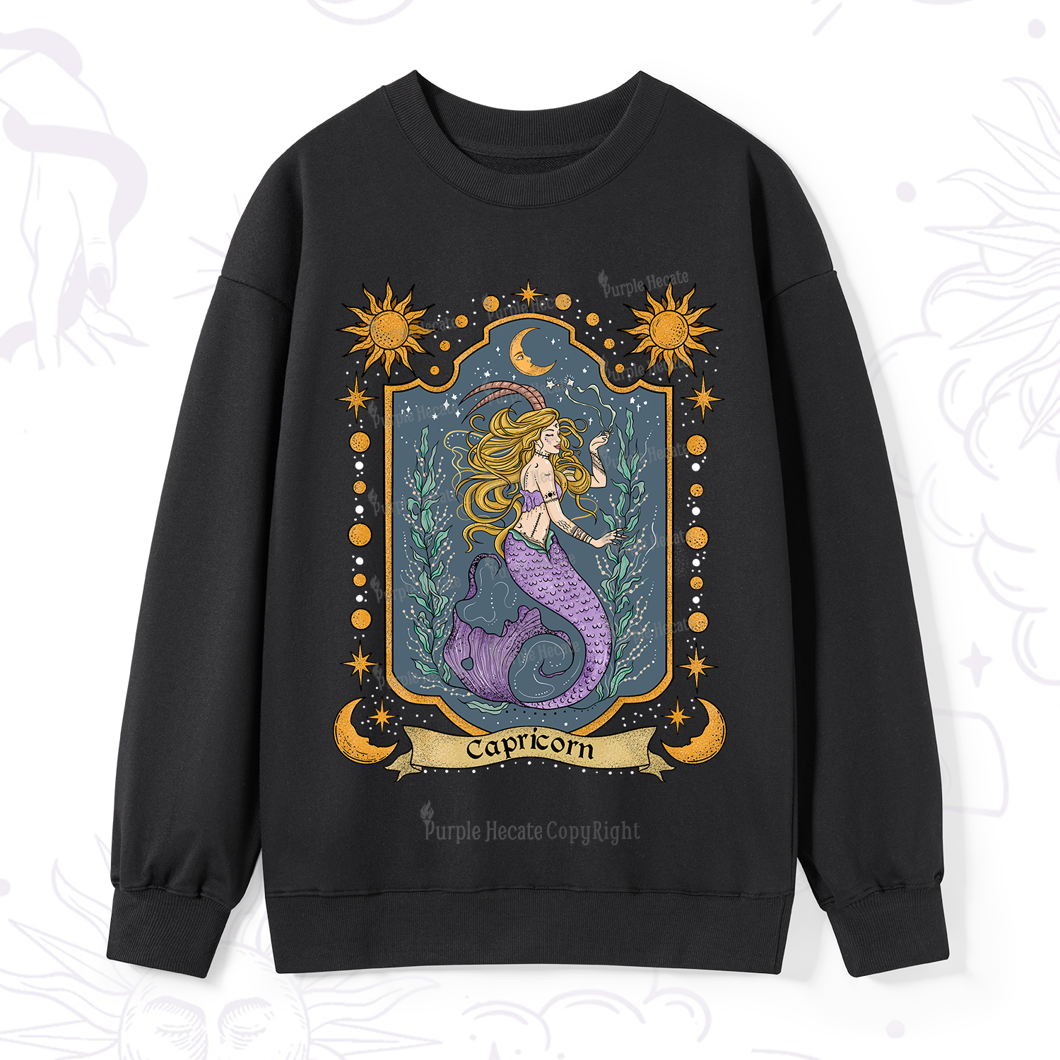 Purplehecate Capricorn Zodiac Sweatshirt