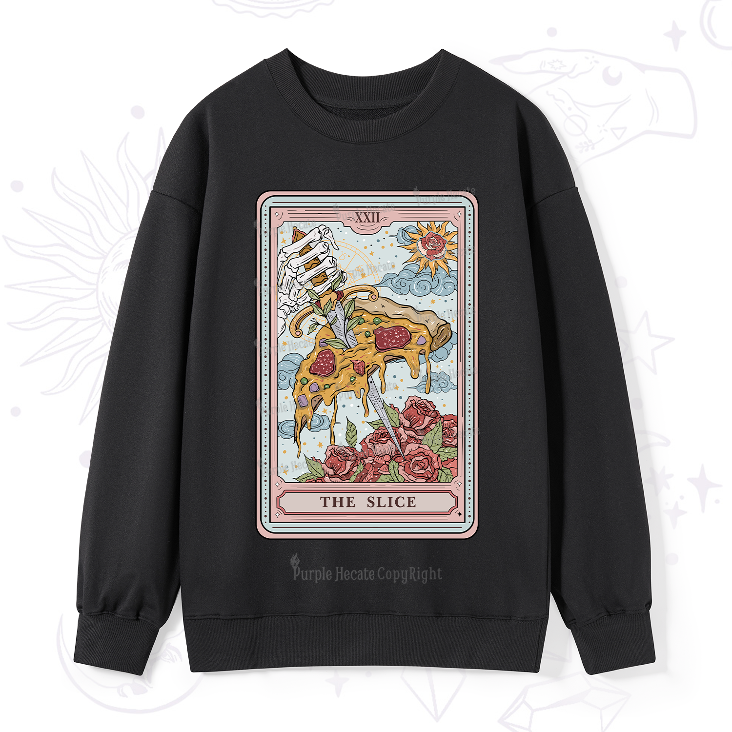 Purplehecate The Slice Tarot Sweatshirt