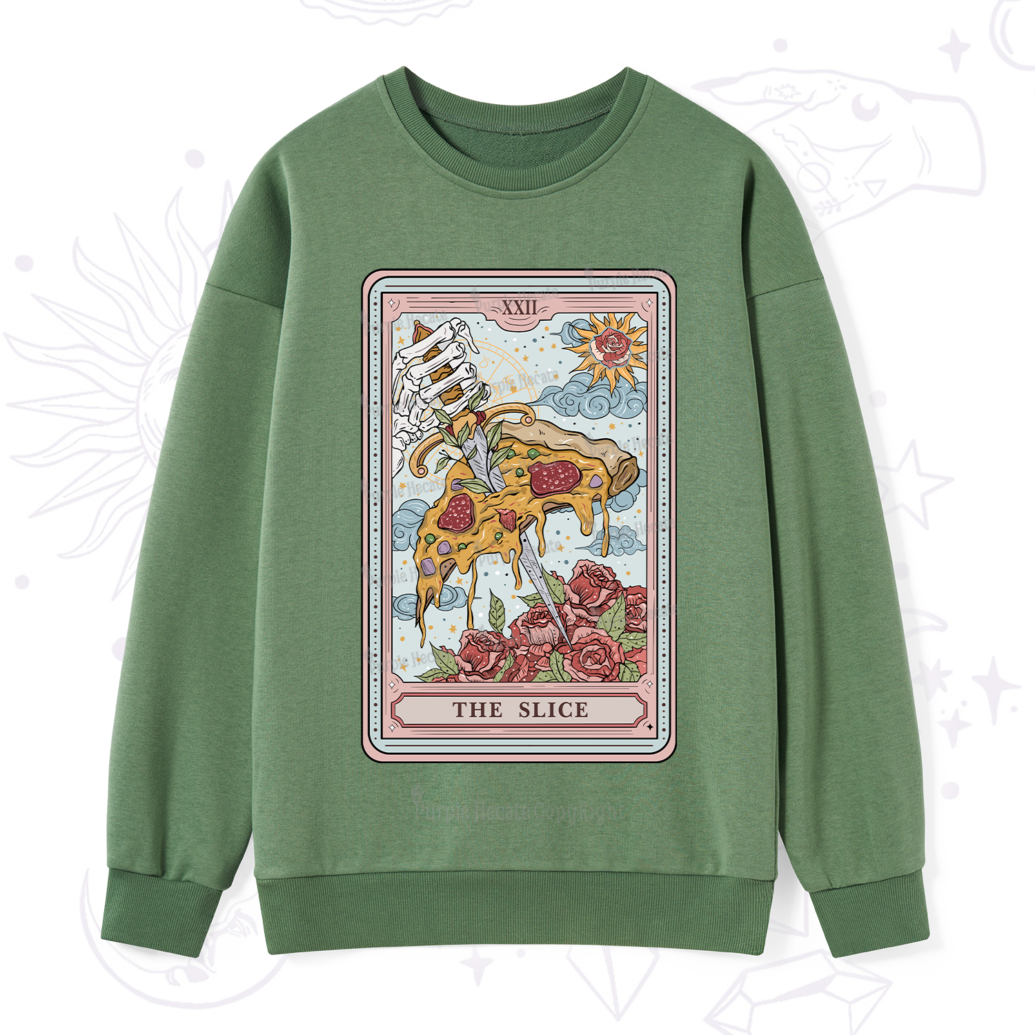Purplehecate The Slice Tarot Sweatshirt