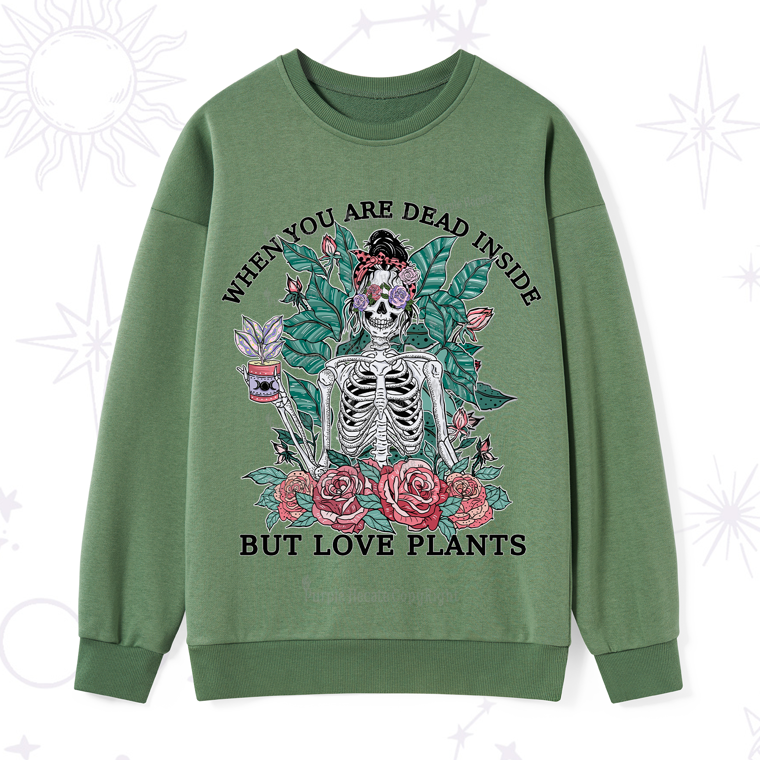 Purplehecate When You Dead Inside Sweatshirt