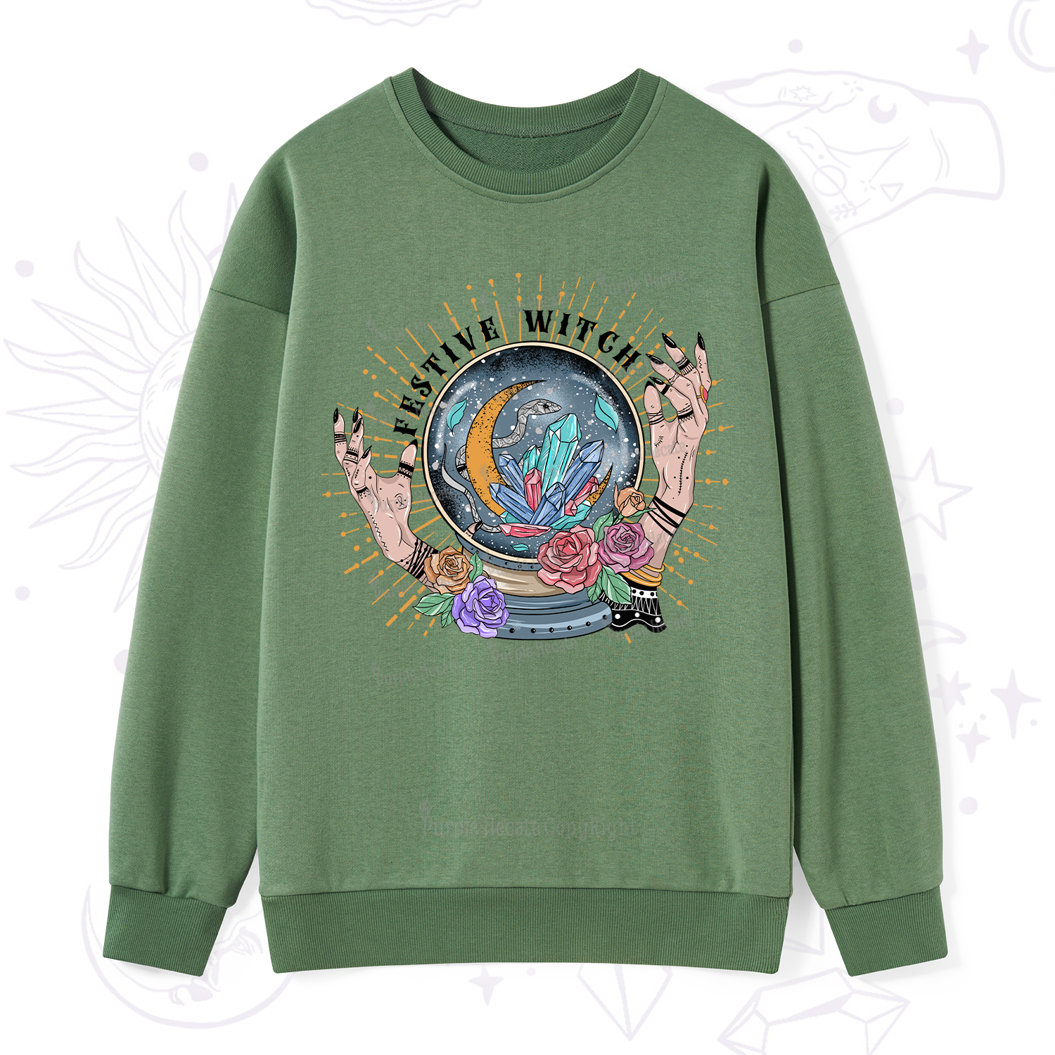Purplehecate Festive Witch Sweatshirt