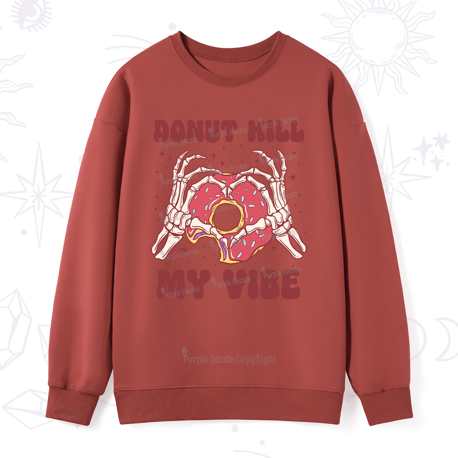 Purplehecate Donut Kill My Vibe Sweatshirt