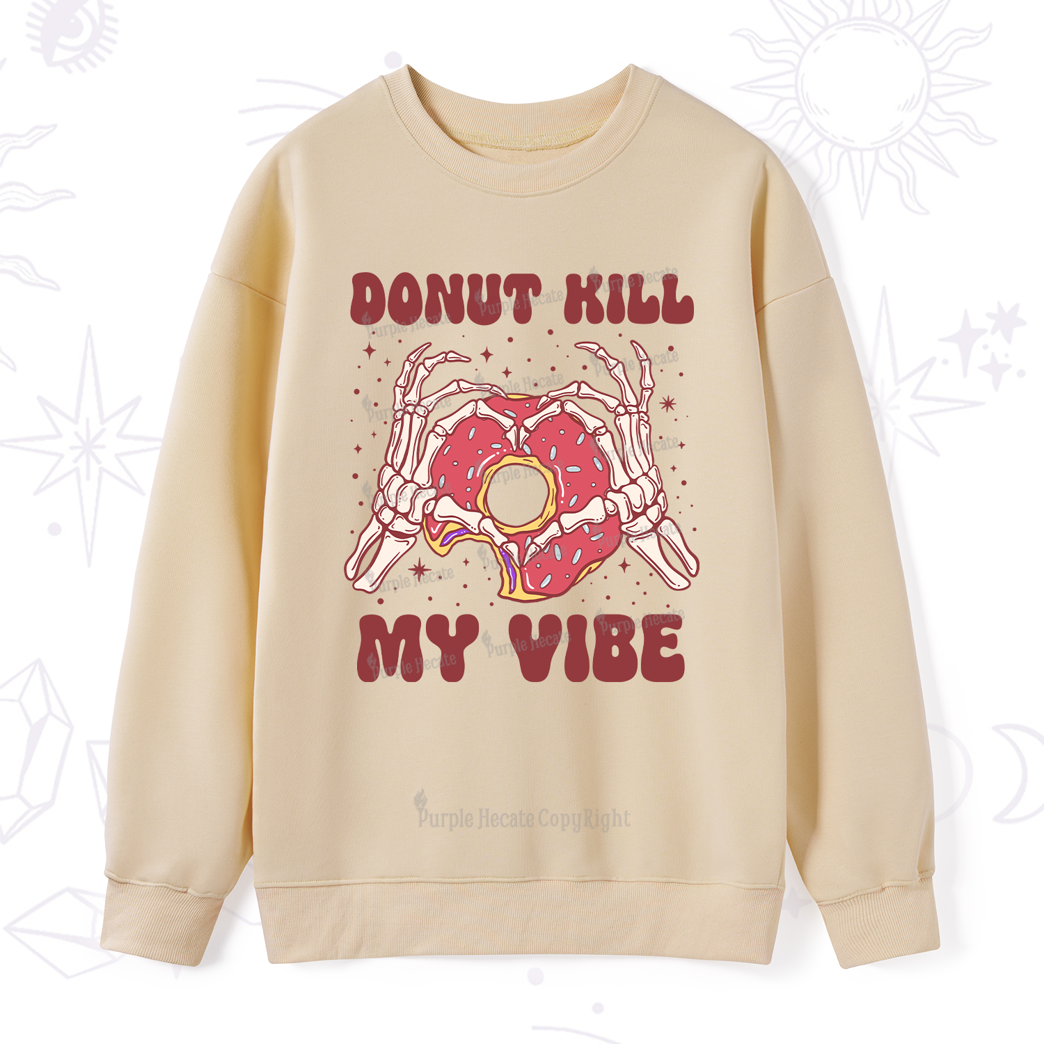 Purplehecate Donut Kill My Vibe Sweatshirt